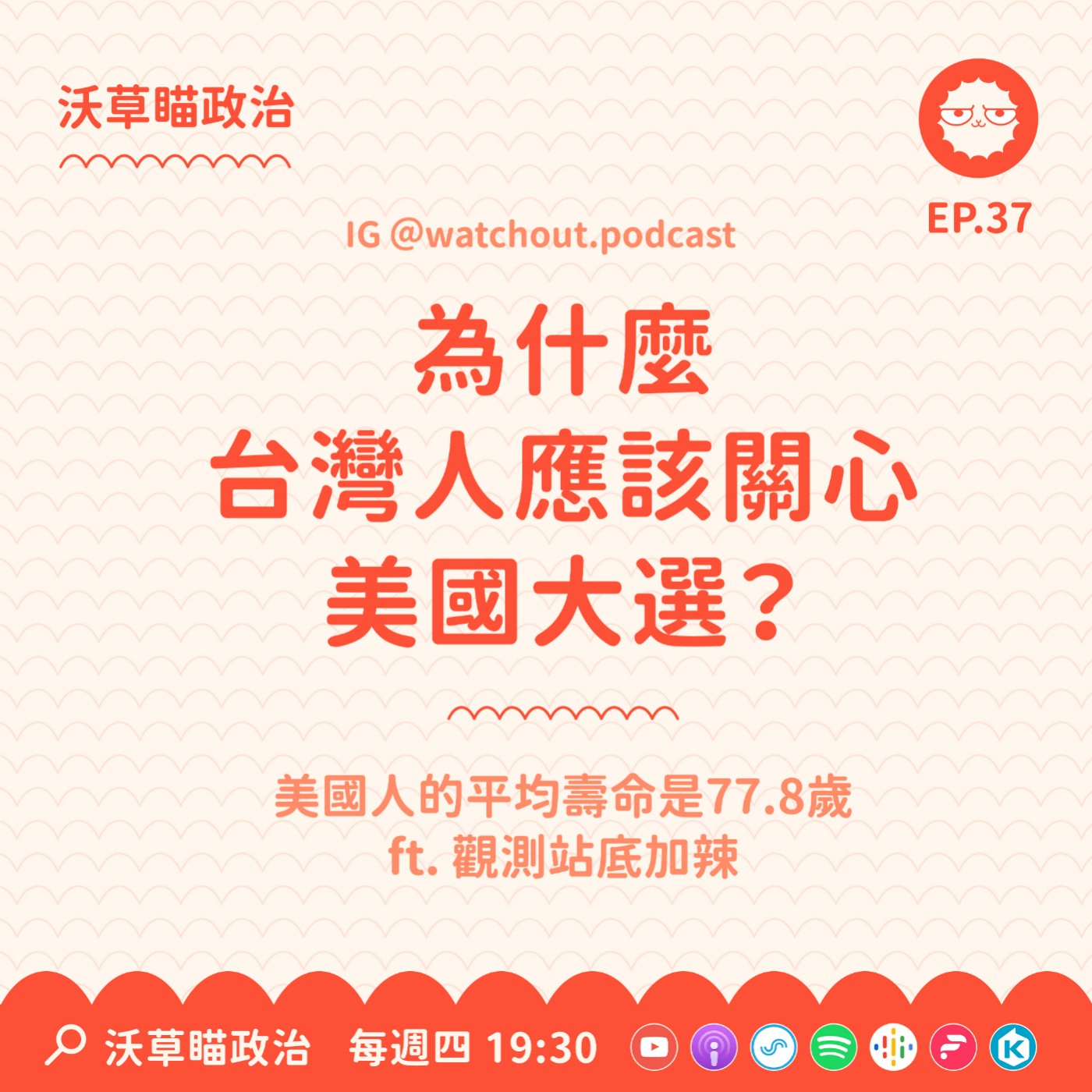 Ep.37｜為什麼台灣人應該關心美國大選？ft.觀測站底加辣 香菇＆可心 episode artwork