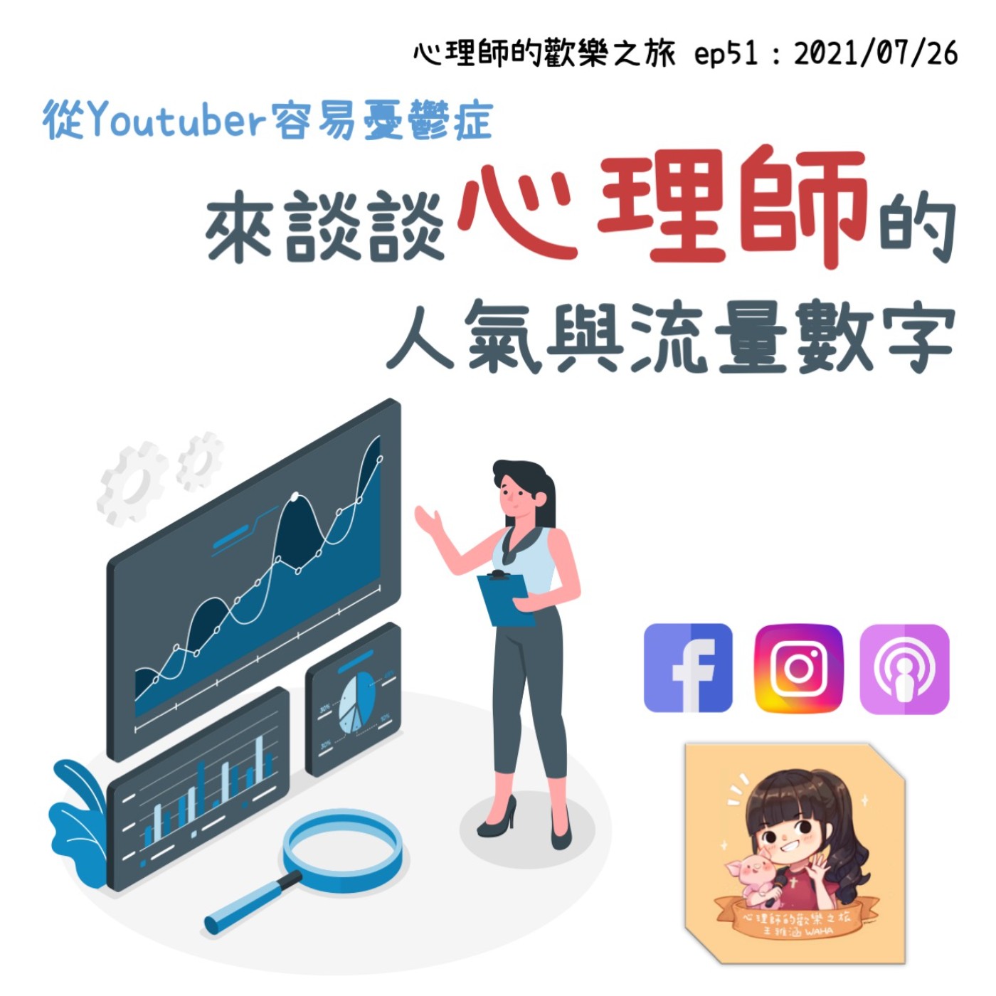 ep51 從youtuber容易憂鬱症來談談心理師的人氣與流量數字 episode artwork