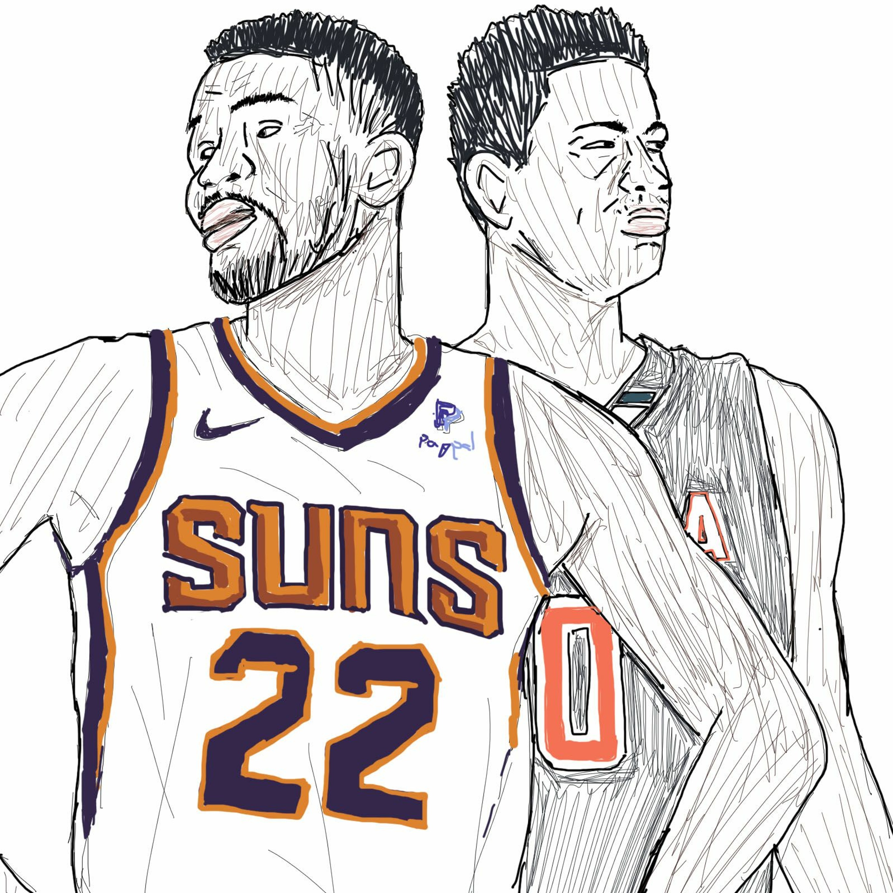 史上最廢插畫家有聲圖文—Deandre Ayton與空中接力灌籃在他生涯中留下的軌跡