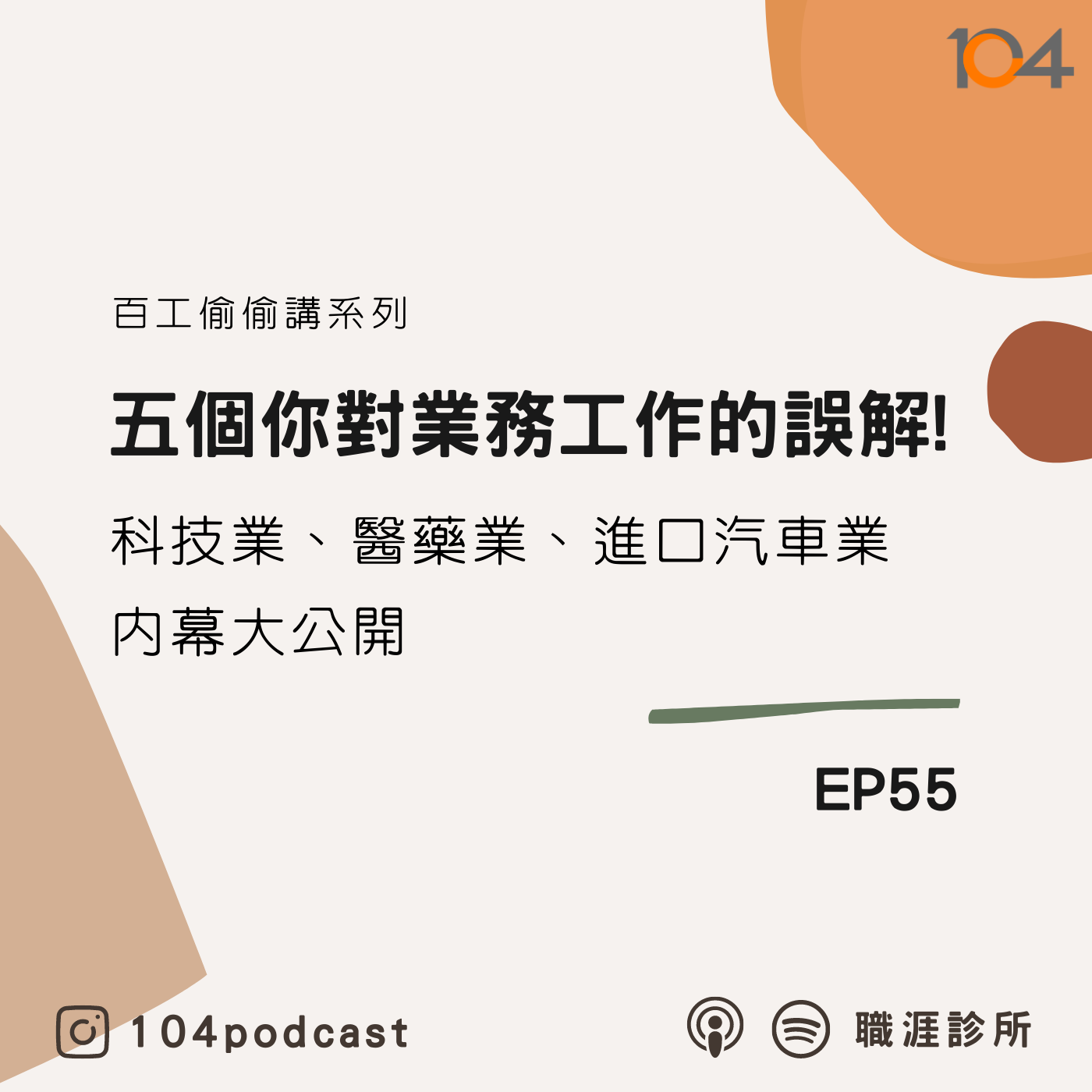 EP55【百工偷偷講】五個你對業務工作的誤解!科技業、醫藥業、進口汽車業內幕大爆料 Live on Clubhouse(上集) episode artwork