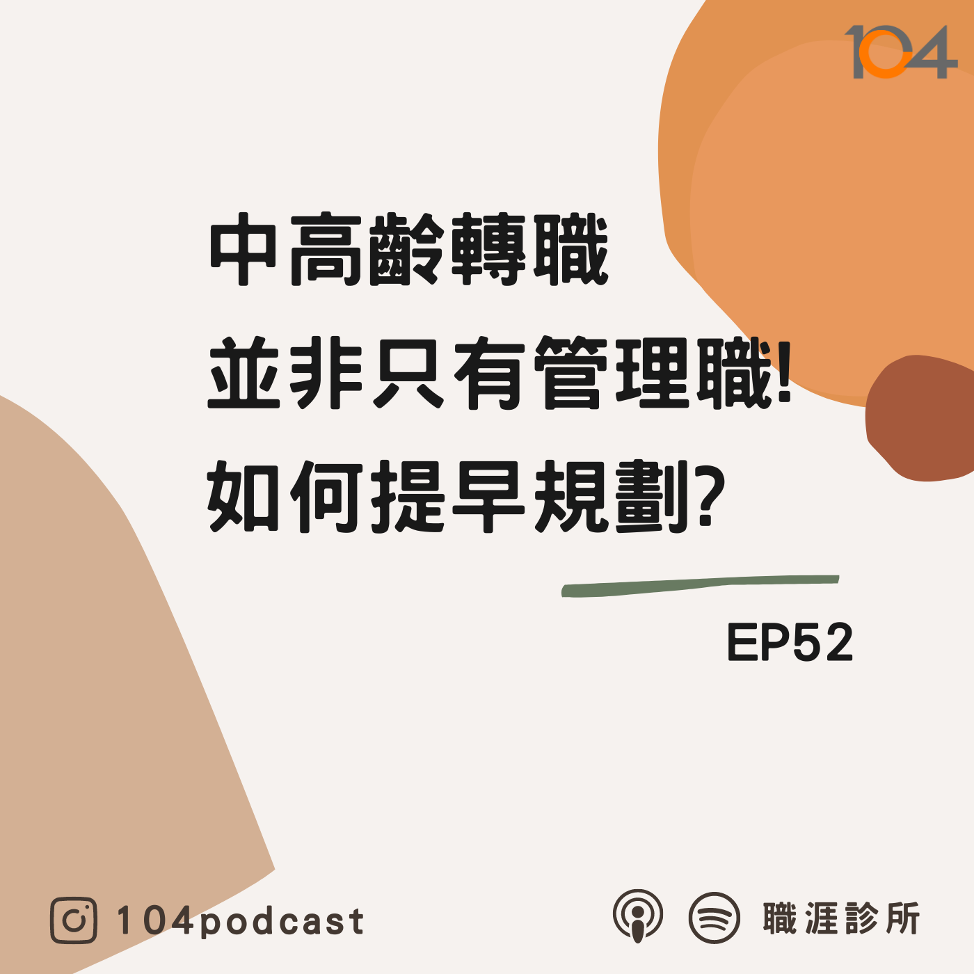EP52 中高齡轉職不是只有管理職，如何提早佈局規劃 ? Live on Clubhouse (下集)  episode artwork