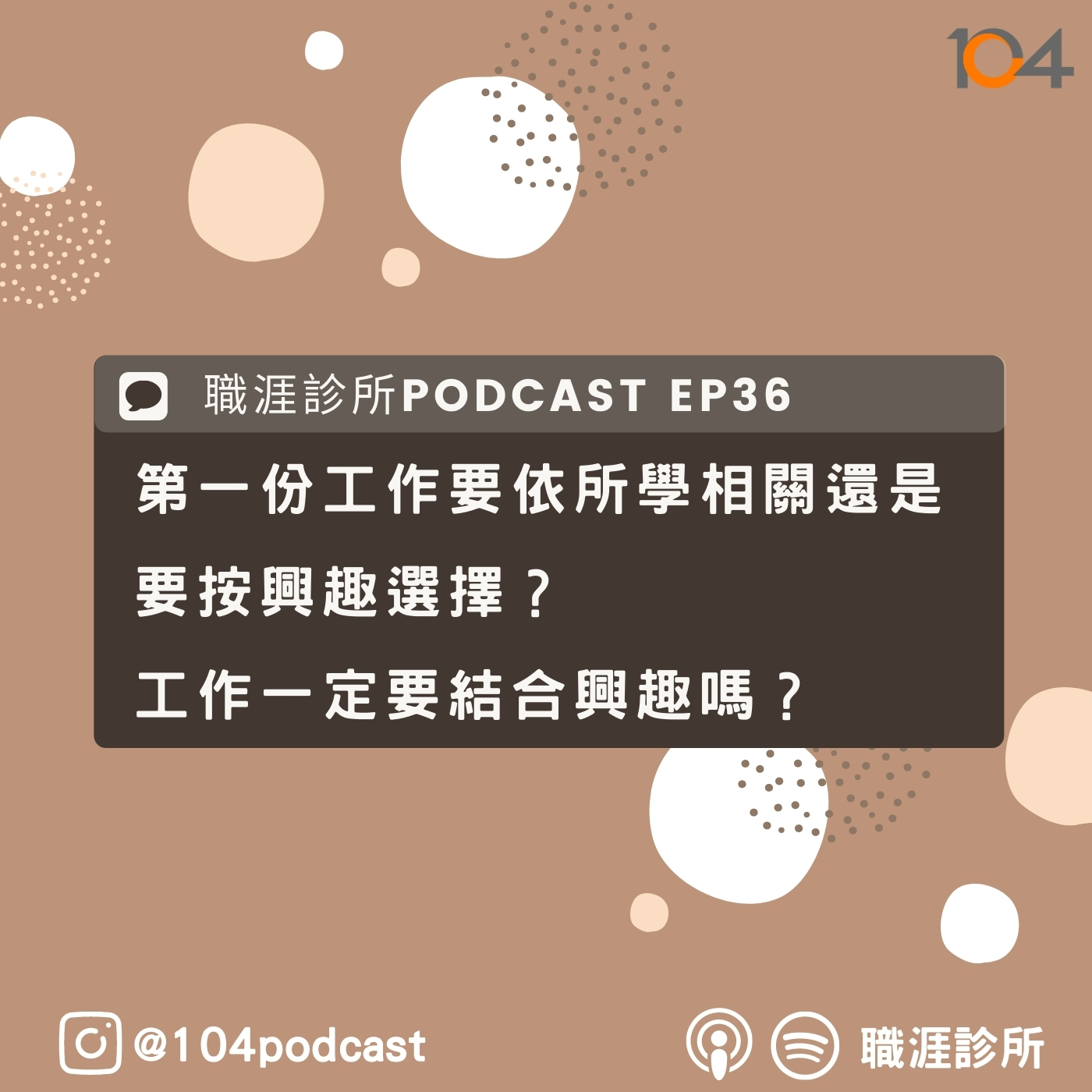 EP36 第一份工作要依所學相關還是要按興趣選擇？工作一定要結合興趣嗎？ Live on Clubhouse (上集) episode artwork
