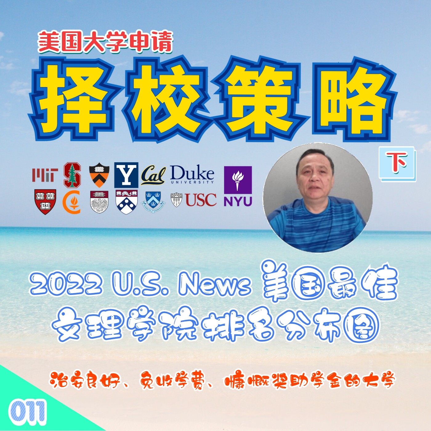 cover of episode 【速杰探秘Vlog011】美国大学申请择校策略(下)★2022 U.S. News美国最佳文理学院分布图★Cappex.com查找匹配最适合你的大学★17所免收学费的大学★如何选择治安良好的大学★