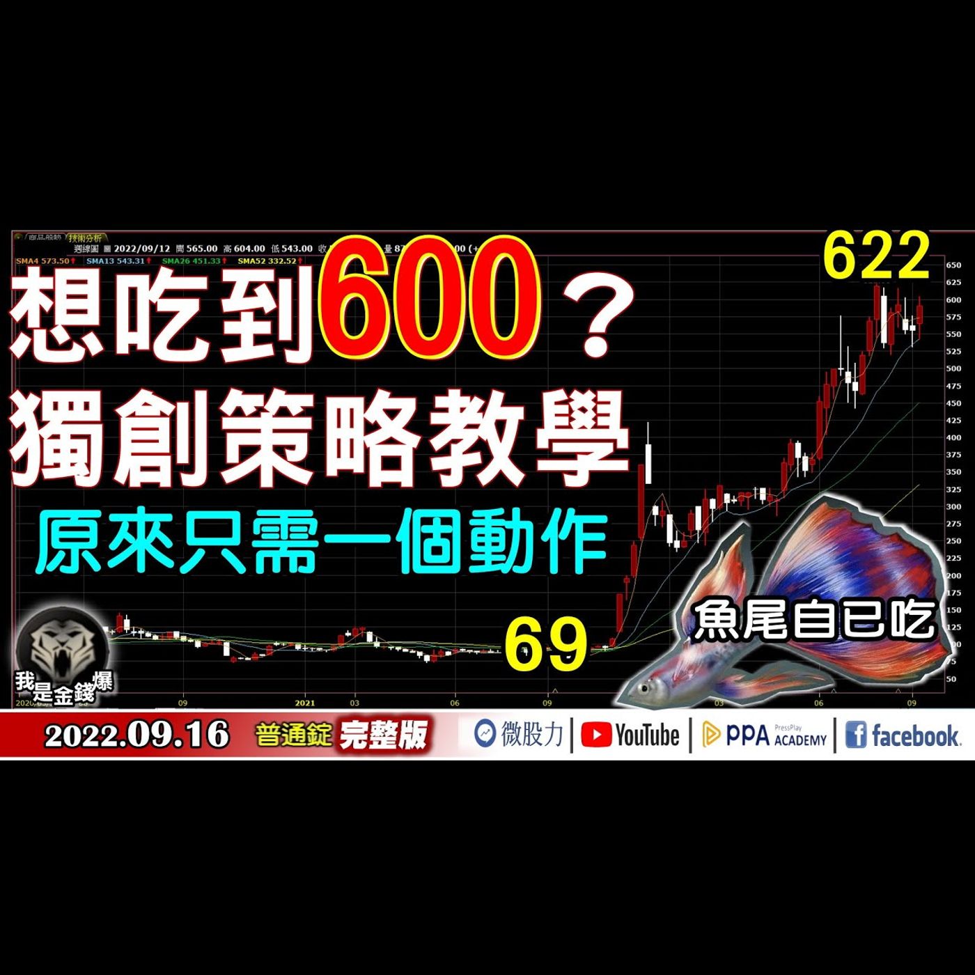 買股票魚尾想留著自已吃？股市獨創策略教學只需一個簡單動作！《我是金錢爆》普通錠 2022.0916 episode artwork