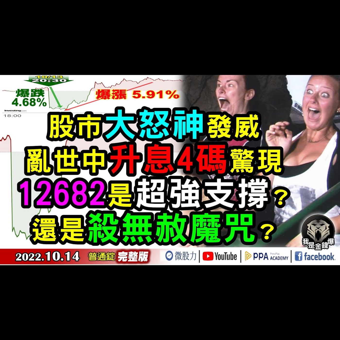 股市大怒神升4碼驚現！12682是強支撐？還是殺無赦魔咒？《我是金錢爆》普通錠 2022.1014 episode artwork