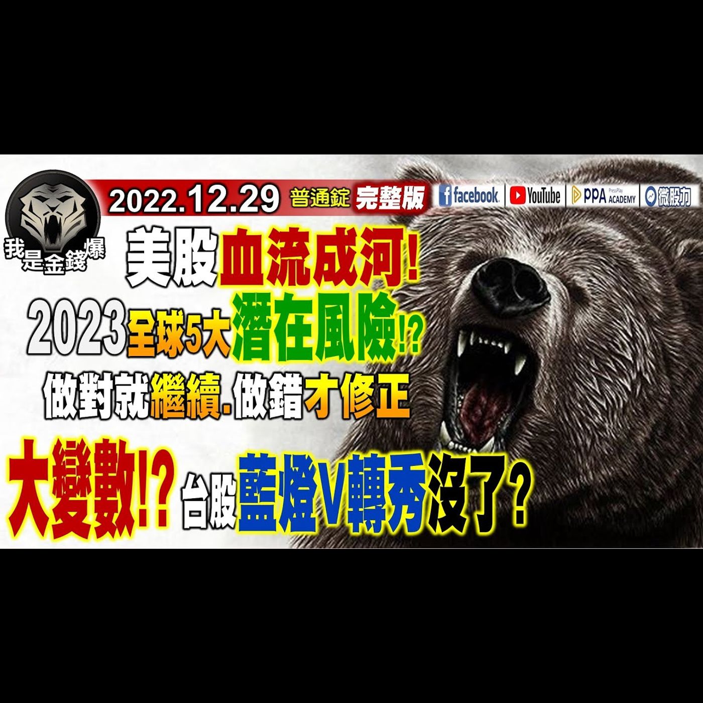 美股血流成河！明年全球5風險？XX讓台股無法重演藍燈V轉？《我是金錢爆》普通錠 2022.1229 episode artwork