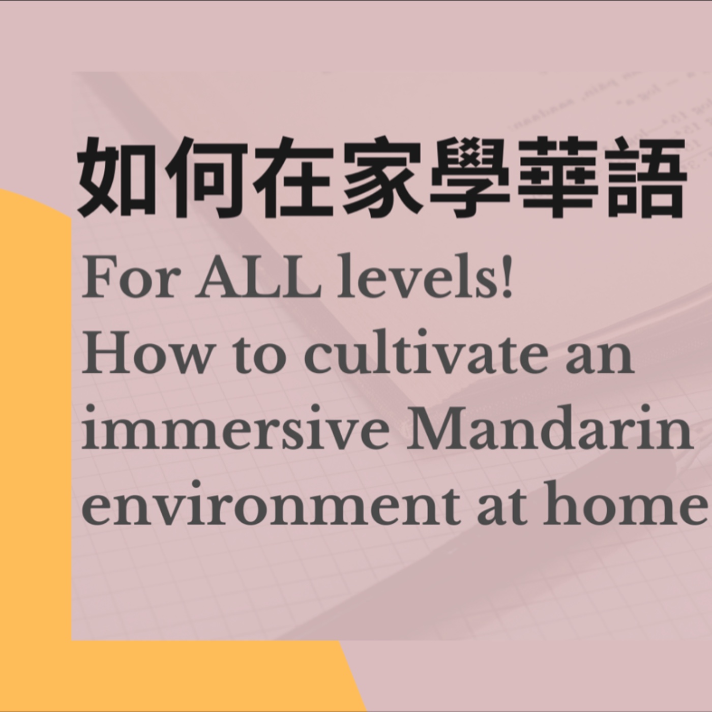 31 如何在家學華語 How to cultivate an immersive Mandarin environment at home【Mandarin with local】| 圓圈計畫