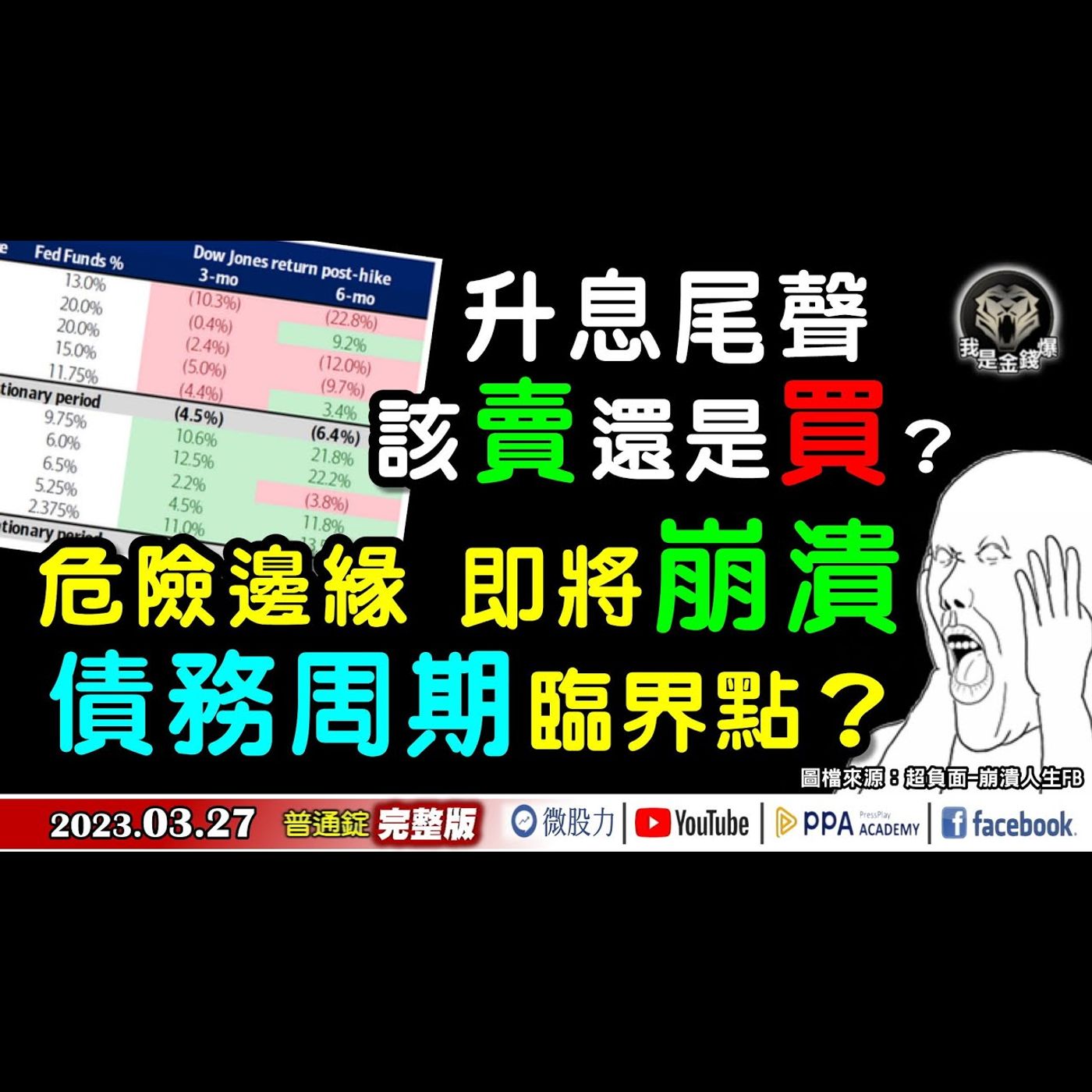 升息尾聲！該賣還是買？危險邊緣！即將崩潰？債務周期臨界點？《我是金錢爆》普通錠 2023.0327 episode artwork