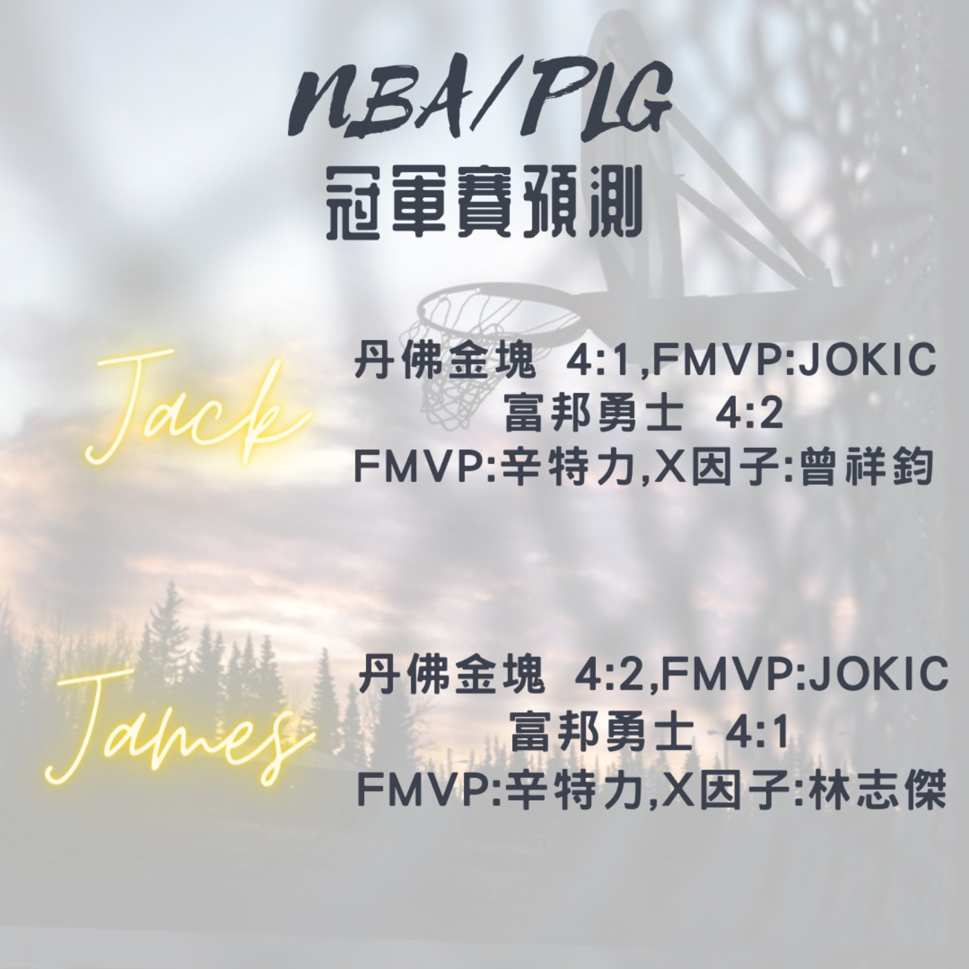 EP.17 NBA/P+League 職籃冠軍賽預測！