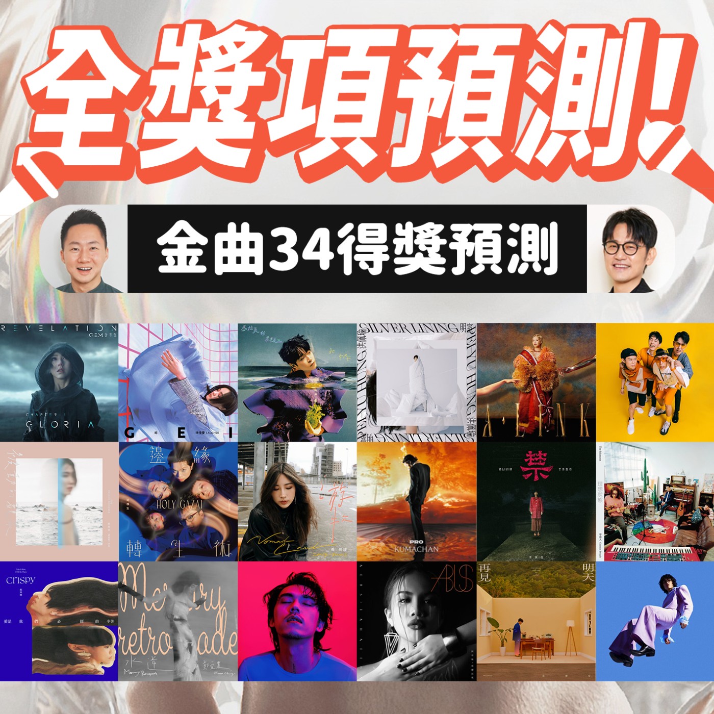全獎項完整名單！金曲34入圍得獎預測！ episode artwork