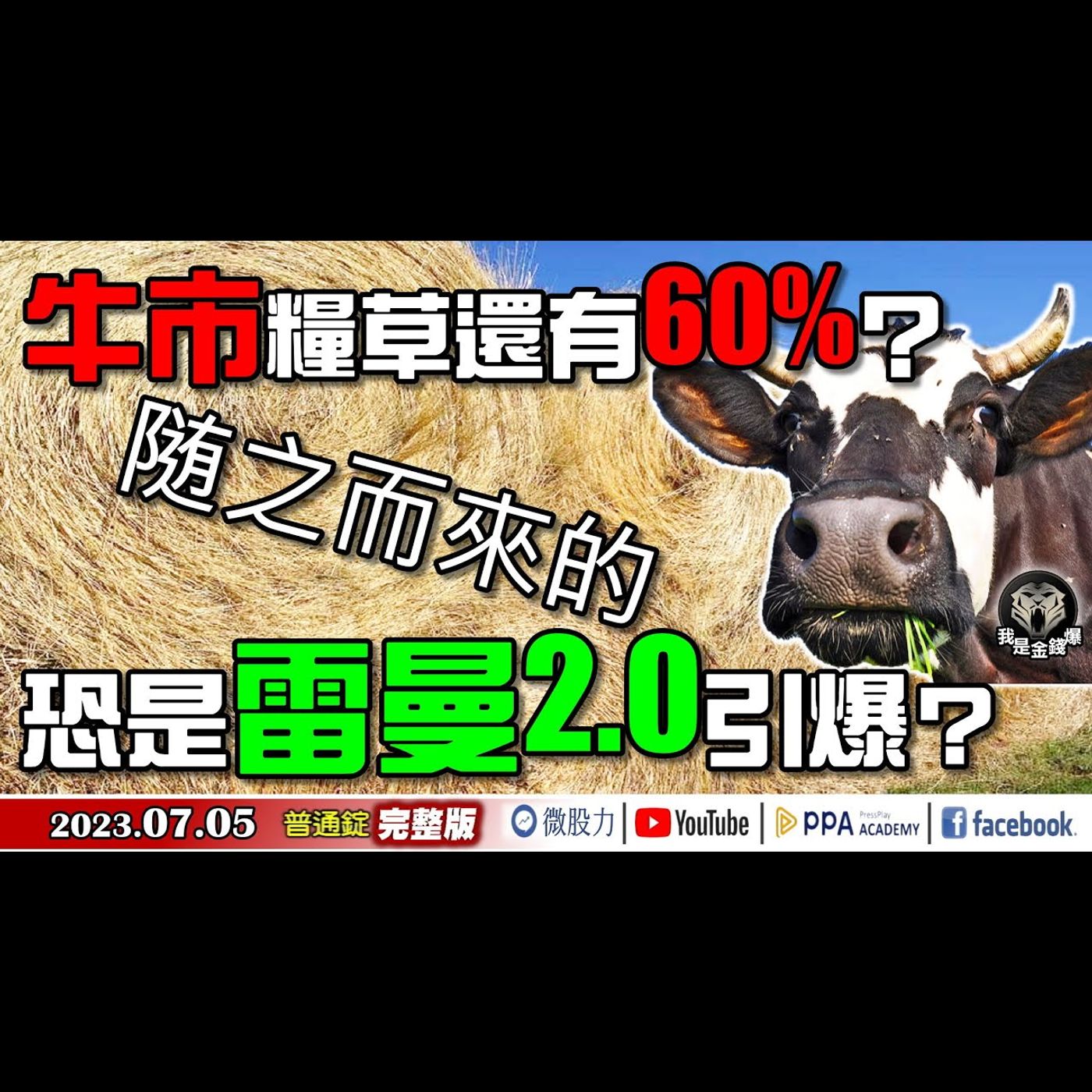 牛市糧草還有60%？隨之而來的！恐是雷曼2.0引爆？《我是金錢爆》普通錠 2023.0705 episode artwork