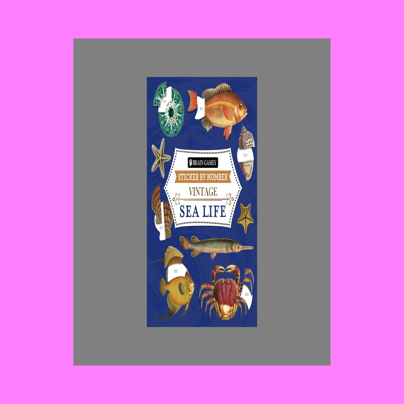 READDOWNLOAD=^ Brain Games - Sticker by Number - Vintage Sea Life (28 Images to Sticker) [PDF EBOOK]