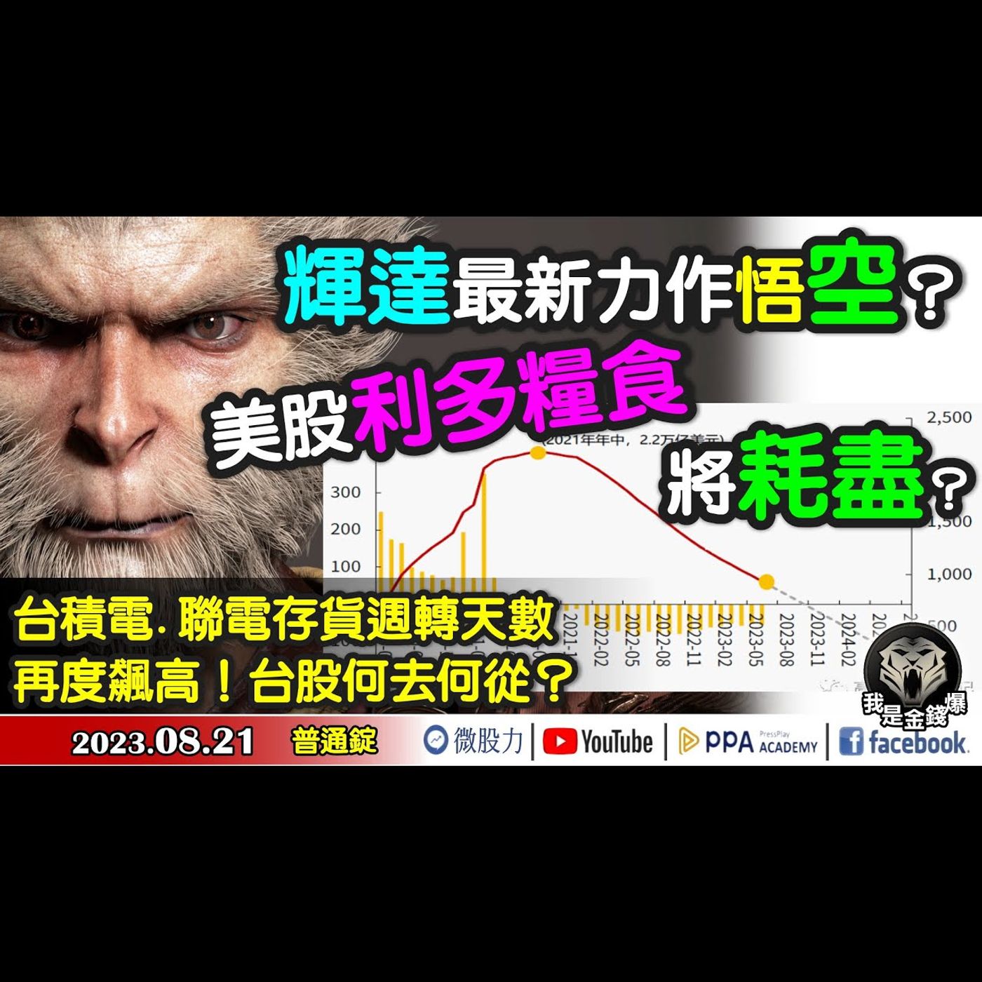 輝達最新力作悟「空」？美股最大利多糧食將耗盡？台積電.聯電存貨週轉天數再度飆高？台股該何去何從？《我是金錢爆》普通錠 2023.0821 #大K曾煥文#財經V怪客#張文赫 episode artwork