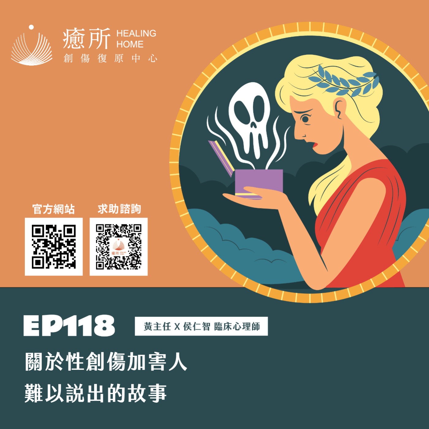 EP118 關於性創傷加害人難以說出的故事  黃主任 X 侯仁智臨床心理師 episode artwork