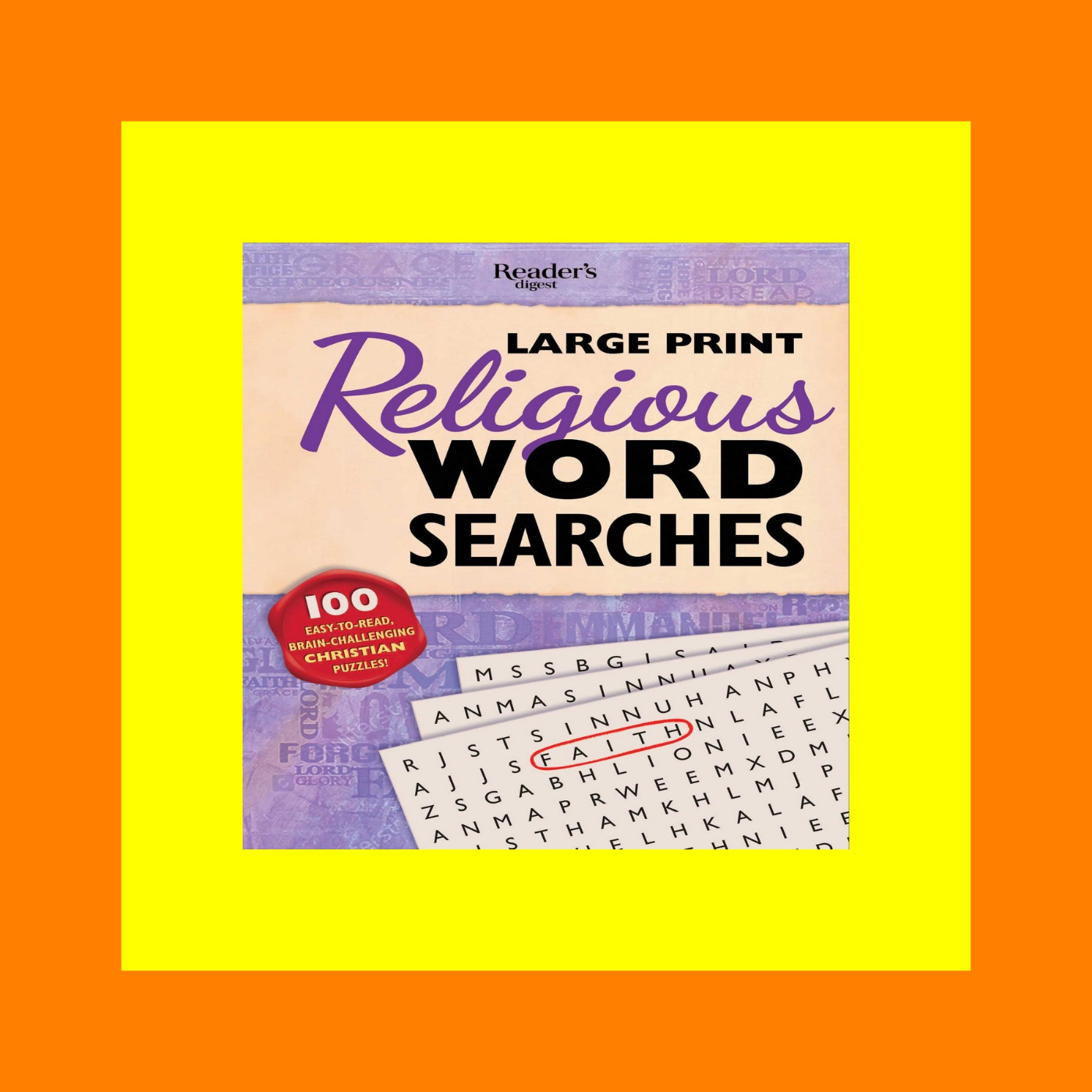 PDF Download& Reader's Digest Large Print Religious Word Search 100 Easy-to-read Brain-challenging Christian puzzles Read Online