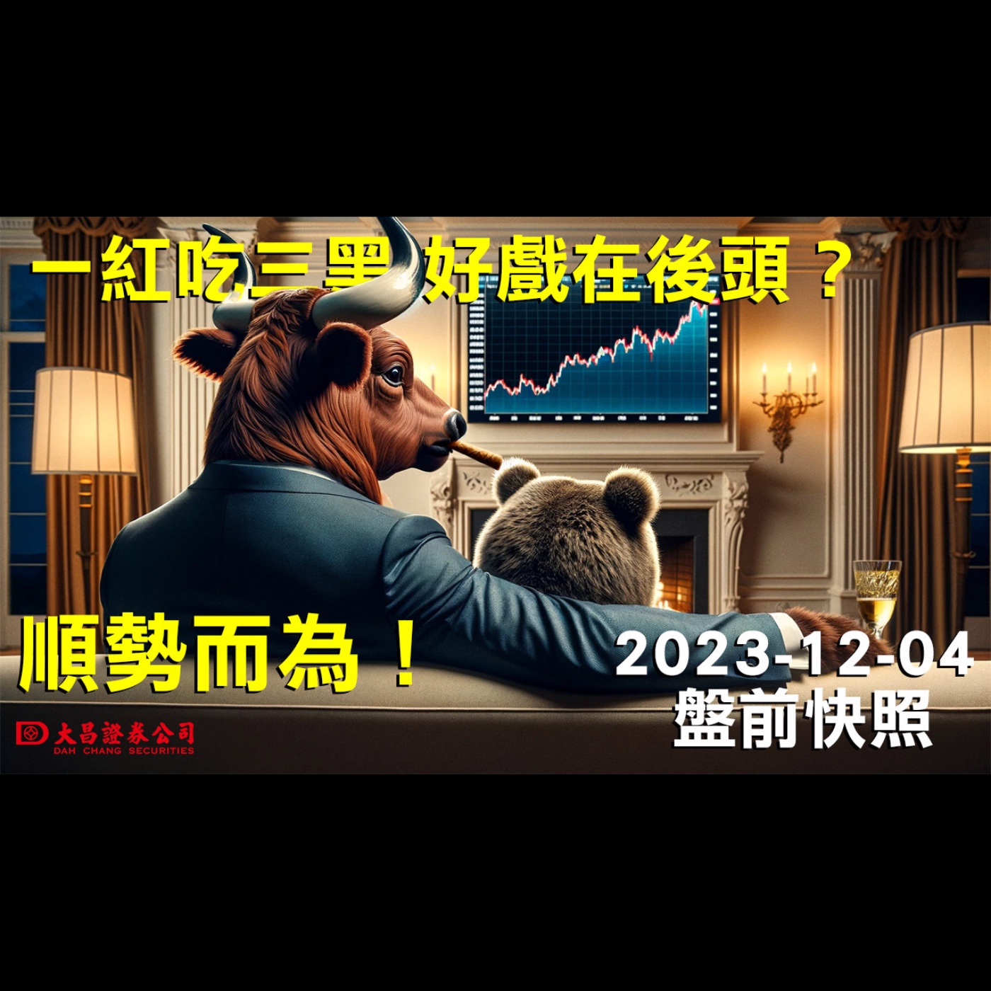 【大昌證券】2023年1２月4日盤前快照：一紅吃三黑，好戲在後頭？順勢而為！！ episode artwork