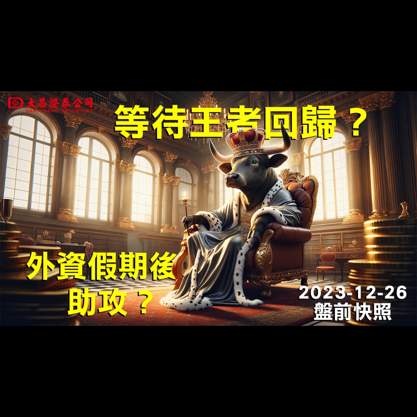 【大昌證券】2023年12月26日盤前快照：等待王者回歸？外資假期後助攻？ episode artwork