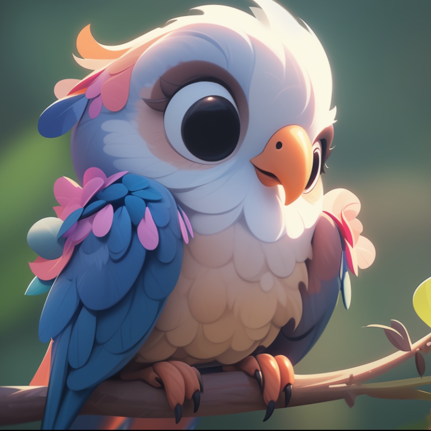 【Fall asleep in one minute】story name：The Fantastic Adventure of Rainbow the Parrot's Colorful Feathers #Children's #sleep #story episode artwork