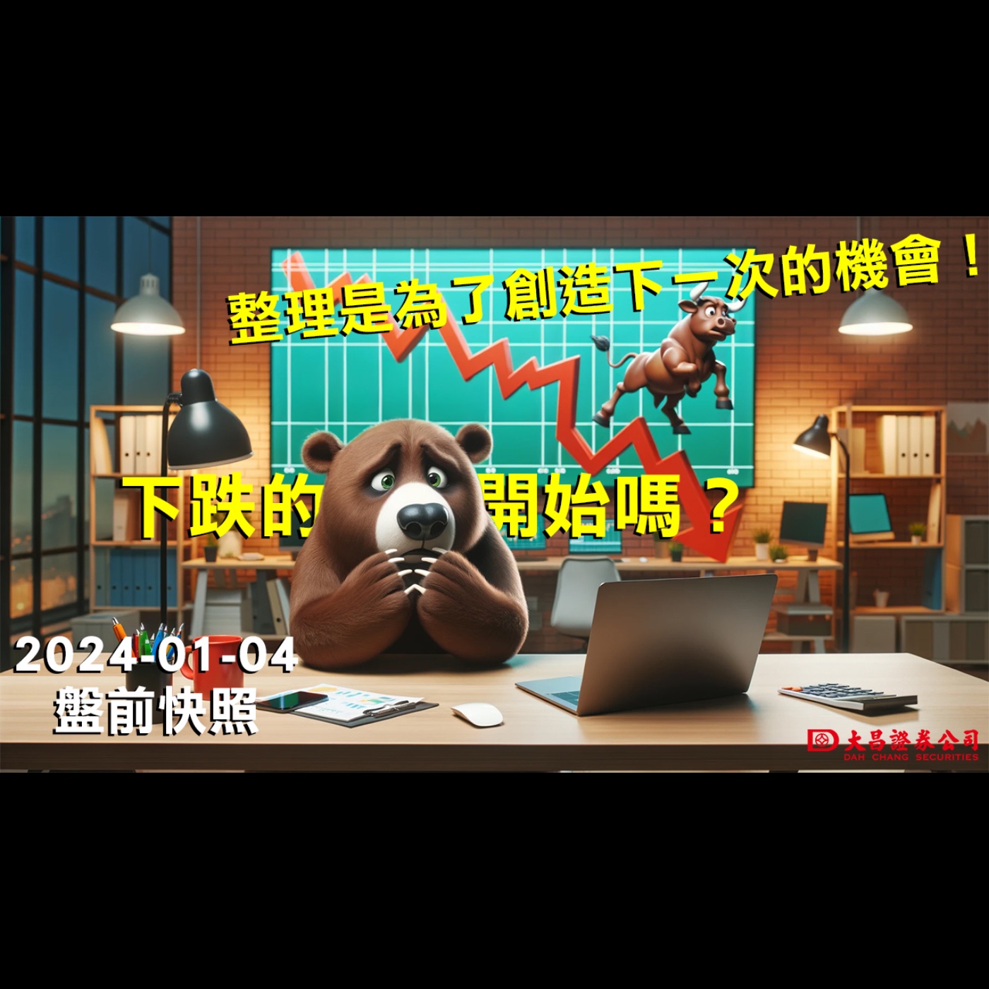 【大昌證券】2024年1月4日盤前快照：下跌的開始嗎？整理是為了創造下一次的機會！ episode artwork