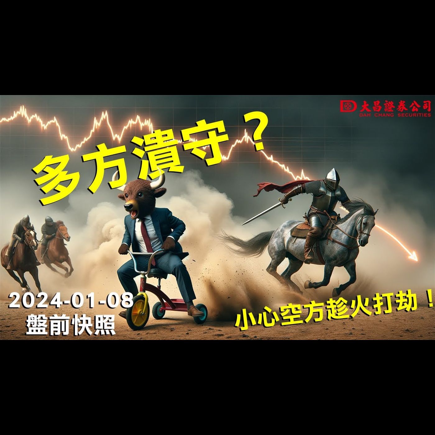 【大昌證券】2024年1月8日盤前快照：多方饋守?...小心空方趁火打劫! episode artwork
