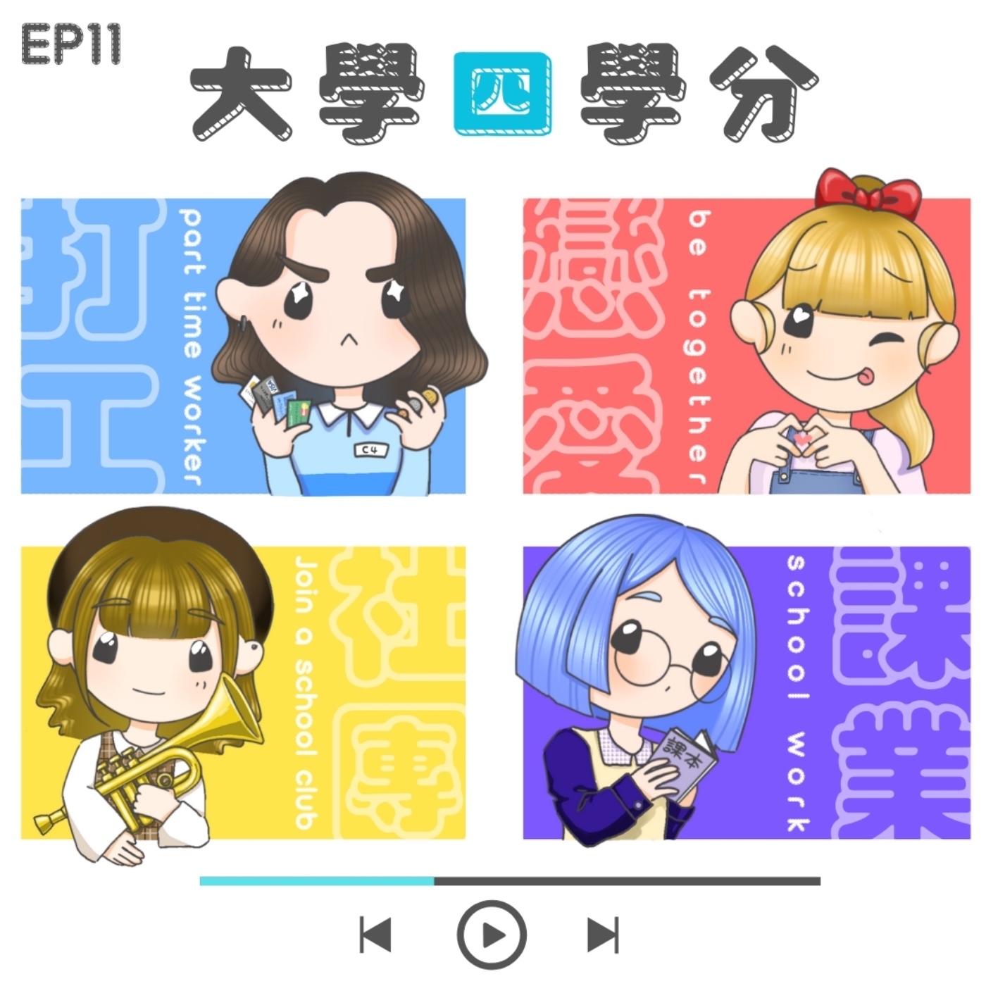 EP11 大學四學分：打工、課業、社團、戀愛你都滿分了嗎？ episode artwork