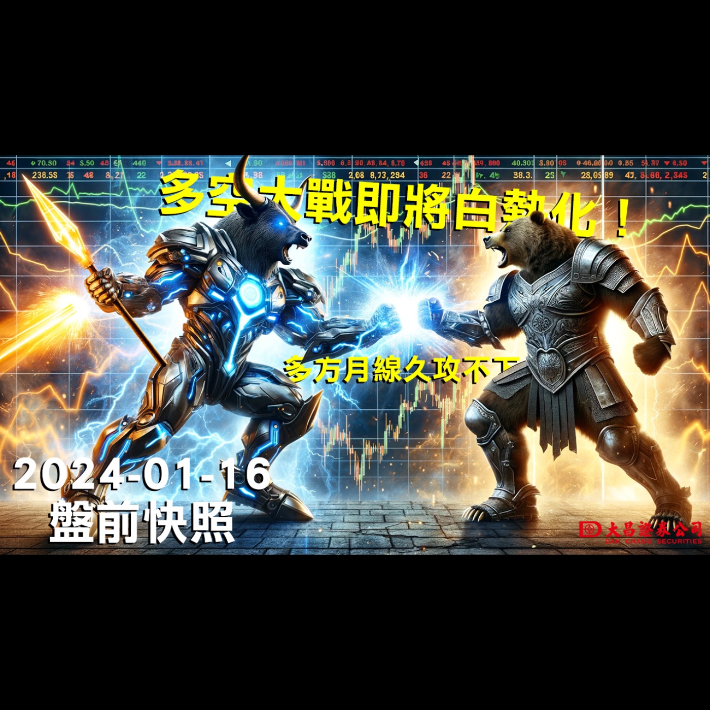 【大昌證券】2024年1月16日盤前快照：多方月線久攻不下，多空大戰即將白熱化！ episode artwork