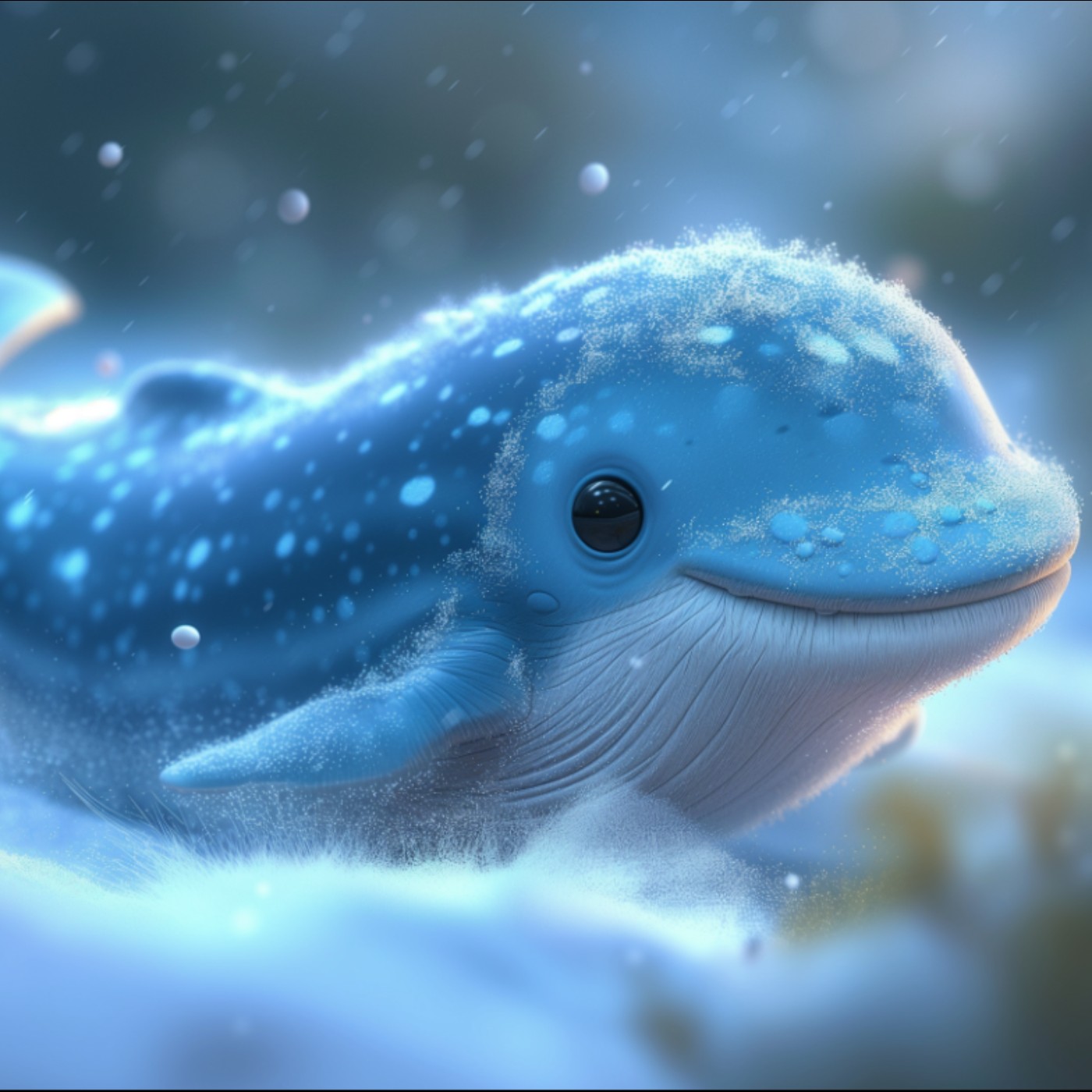 【Fall asleep in one minute】story name：Arctic Dreams: The Whimsical Adventure of Ice Blue #Children's #sleep #story episode artwork