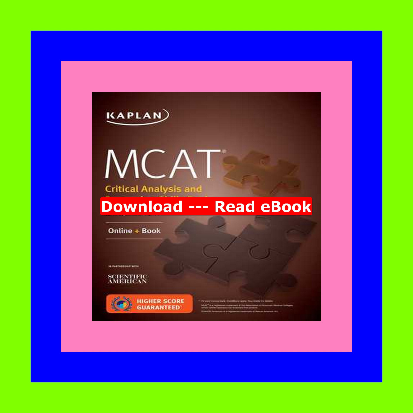 Free Download MCAT Critical Analysis and Reasoning Skills Review 2019-2020 Online + Book (Kaplan Te