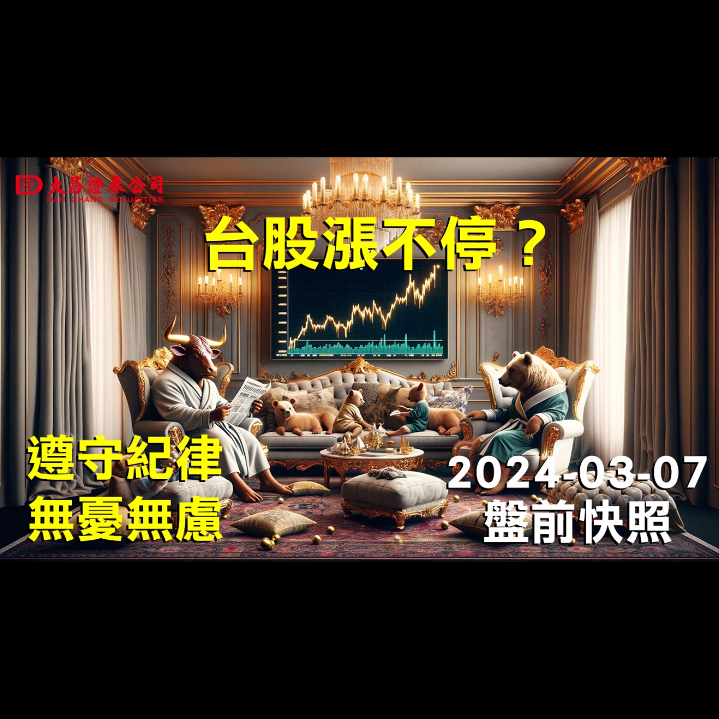 【大昌證券】2024年3月7日盤前快照：台股漲不停？遵守紀律，無憂無慮！ episode artwork