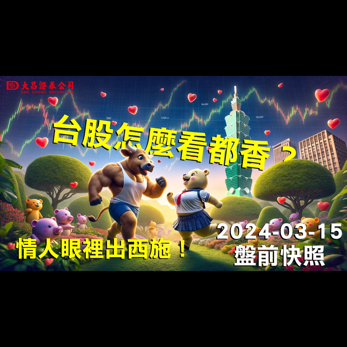 【大昌證券】2024年3月15日盤前快照：台股怎麼看都香？情人眼裡出西施！ episode artwork