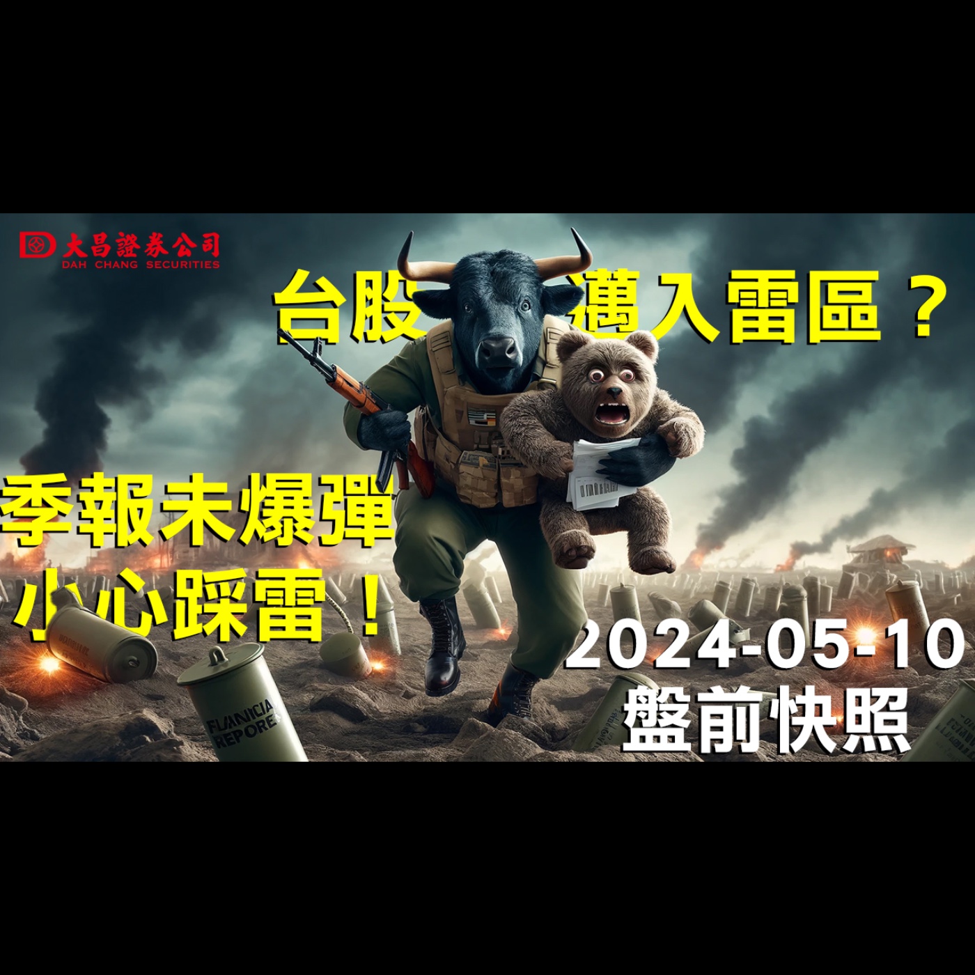 【大昌證券】2024年5月10日盤前快照：台股邁入雷區？季報未爆彈，小心踩雷！ episode artwork