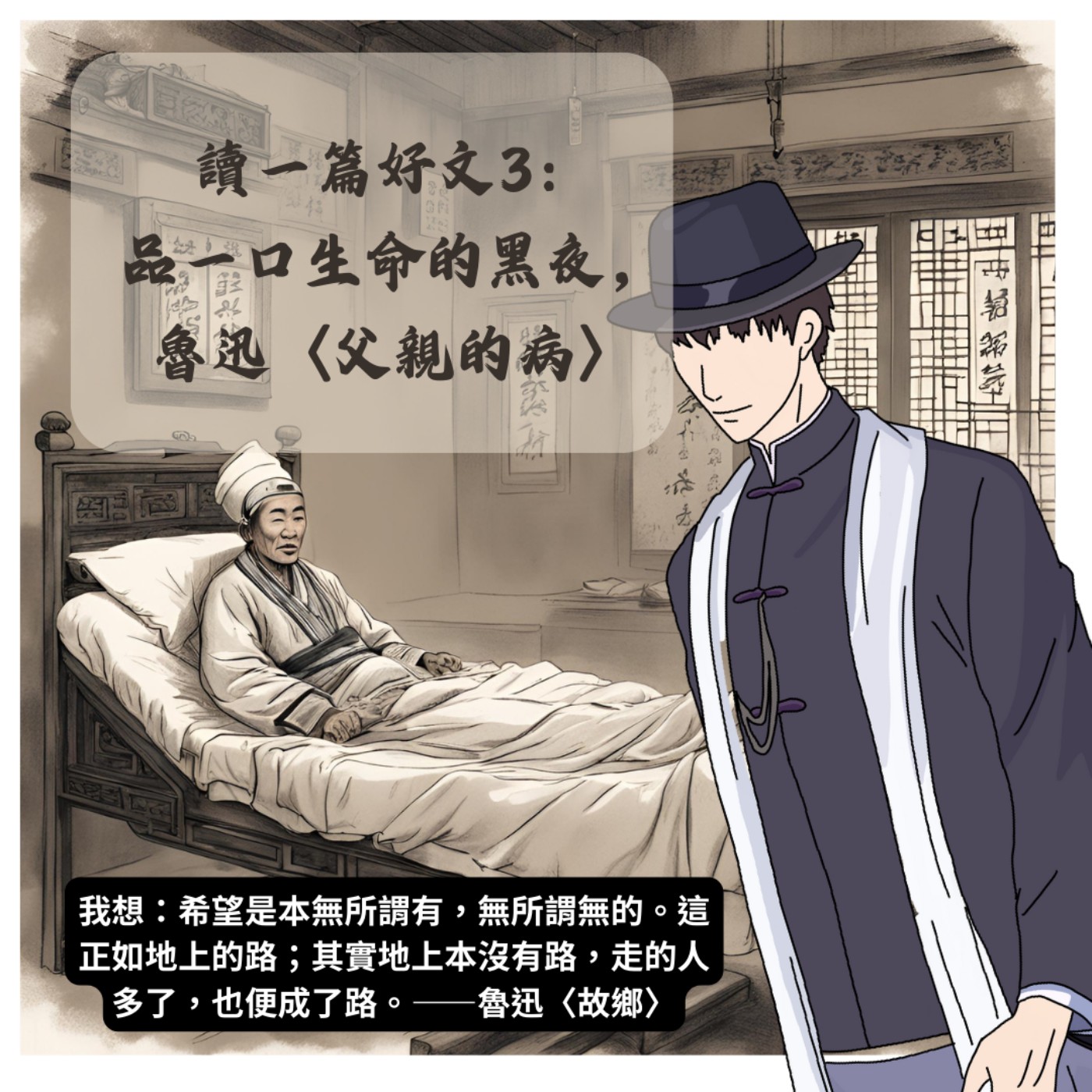 讀一篇好文3:品一口生命的黑夜,魯迅〈父親的病〉