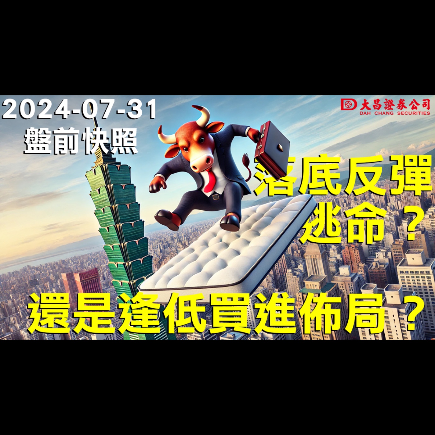 【大昌證券】2024年7月31日盤前快照：落底反彈逃命？還是逢低買進佈局？ episode artwork