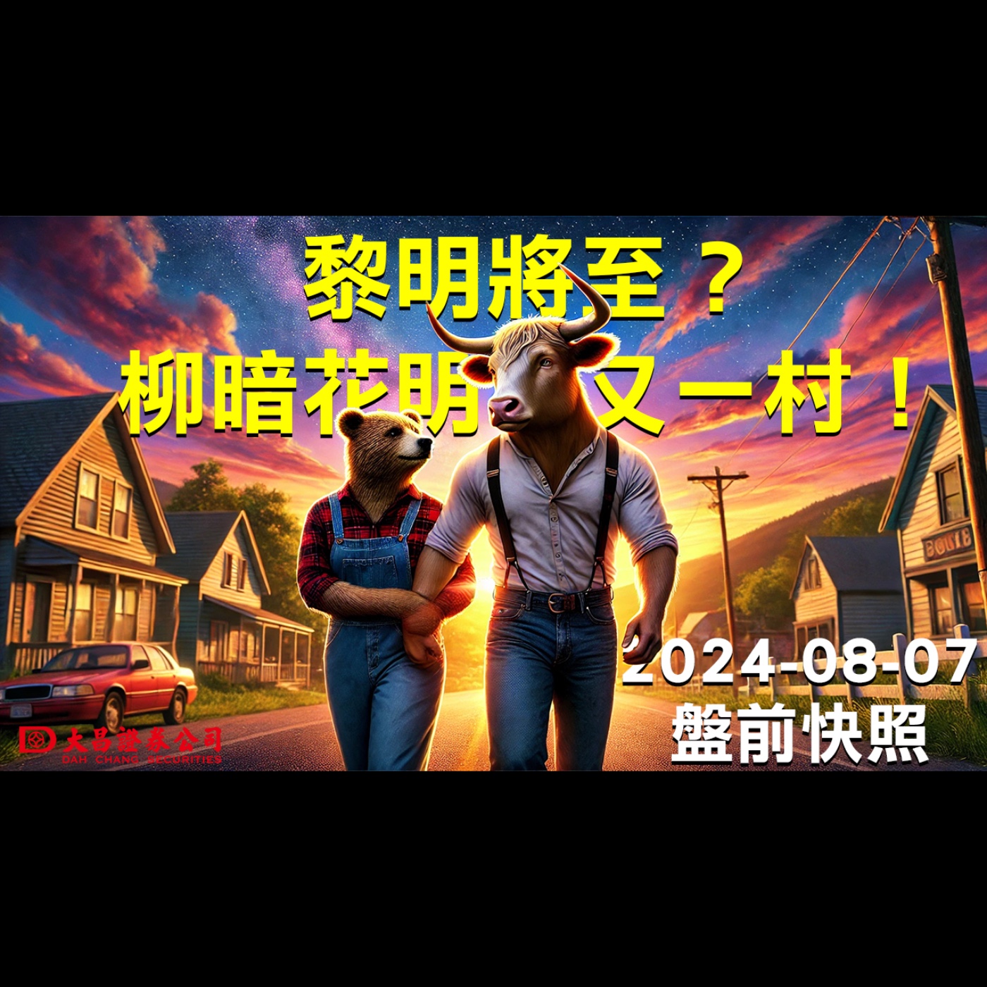【大昌證券】2024年8月7日盤前快照：黎明將至？柳暗花明又一村！ episode artwork