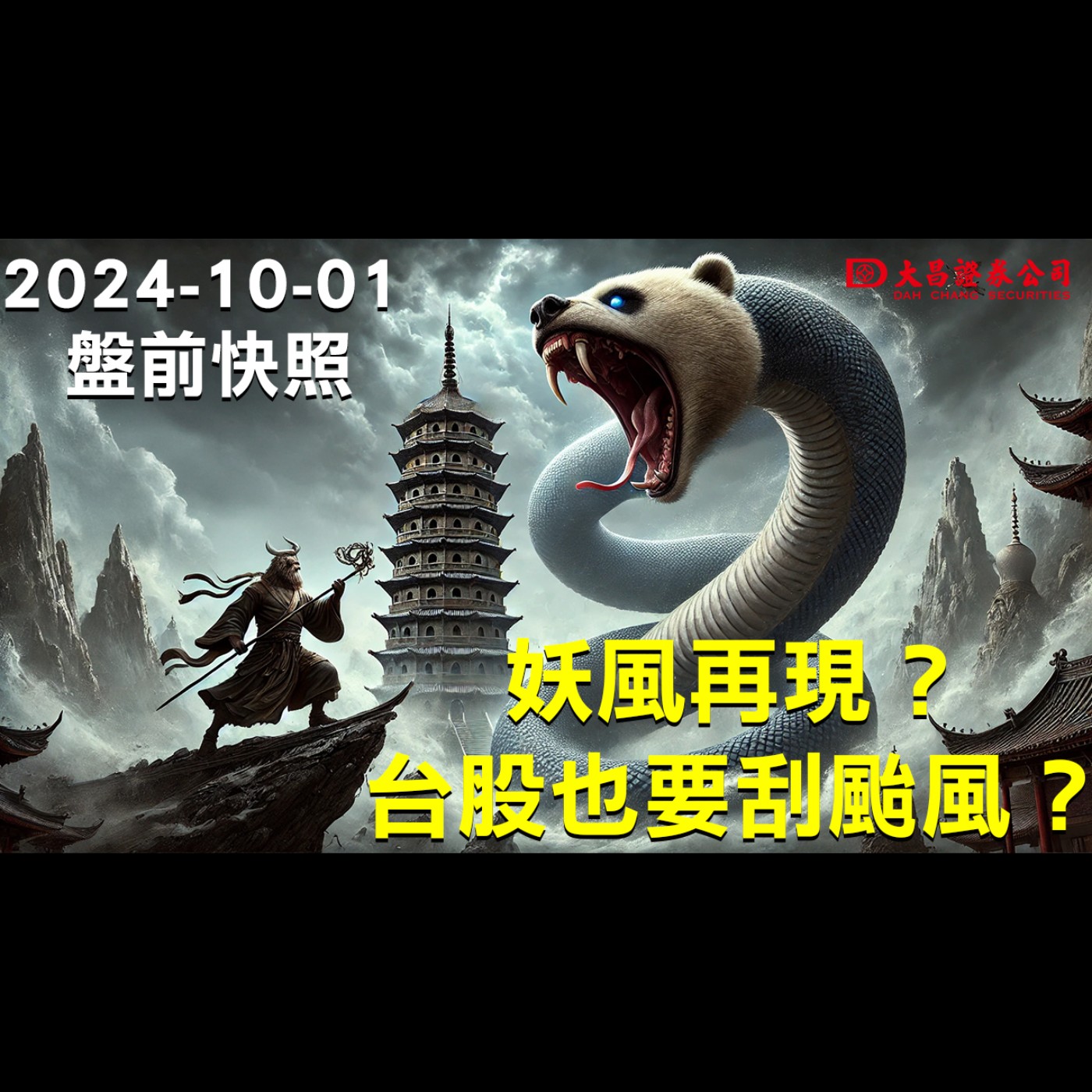 【大昌證券】2024年10月01日盤前快照：妖風再現？台股也要刮颱風？