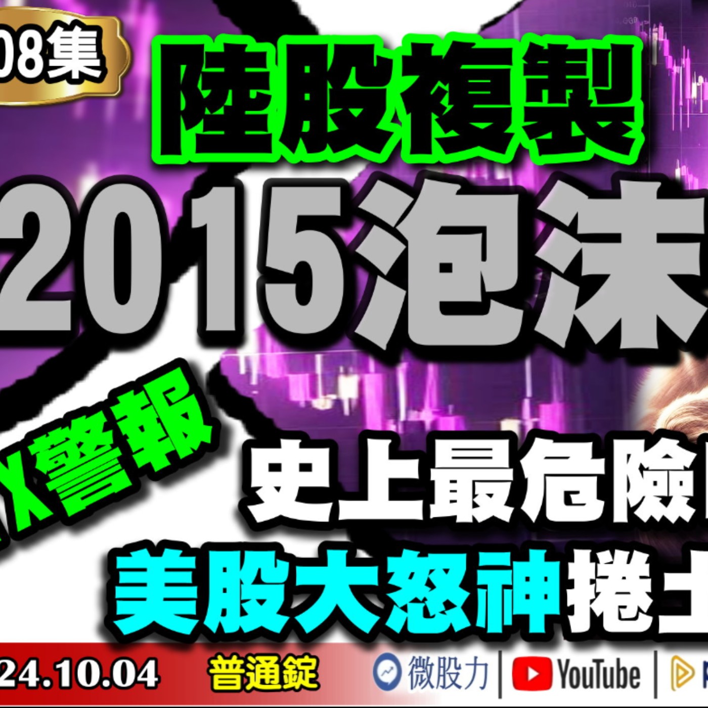 史上最危險時刻？陸股複製2015年泡沫？VIX警報！美股大怒神捲土重來？《我是金錢爆》普通錠 2024.1004 #大K曾煥文 #籌碼專家 阿斯匹靈 #資深分析師 連乾文 阿文師 episode artwork