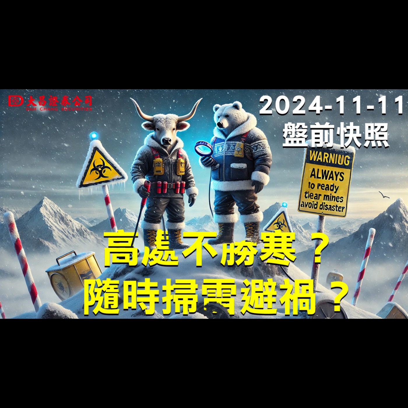 【大昌證券】2024年11月11日盤前快照：高處不勝寒？隨時掃雷避禍？ episode artwork