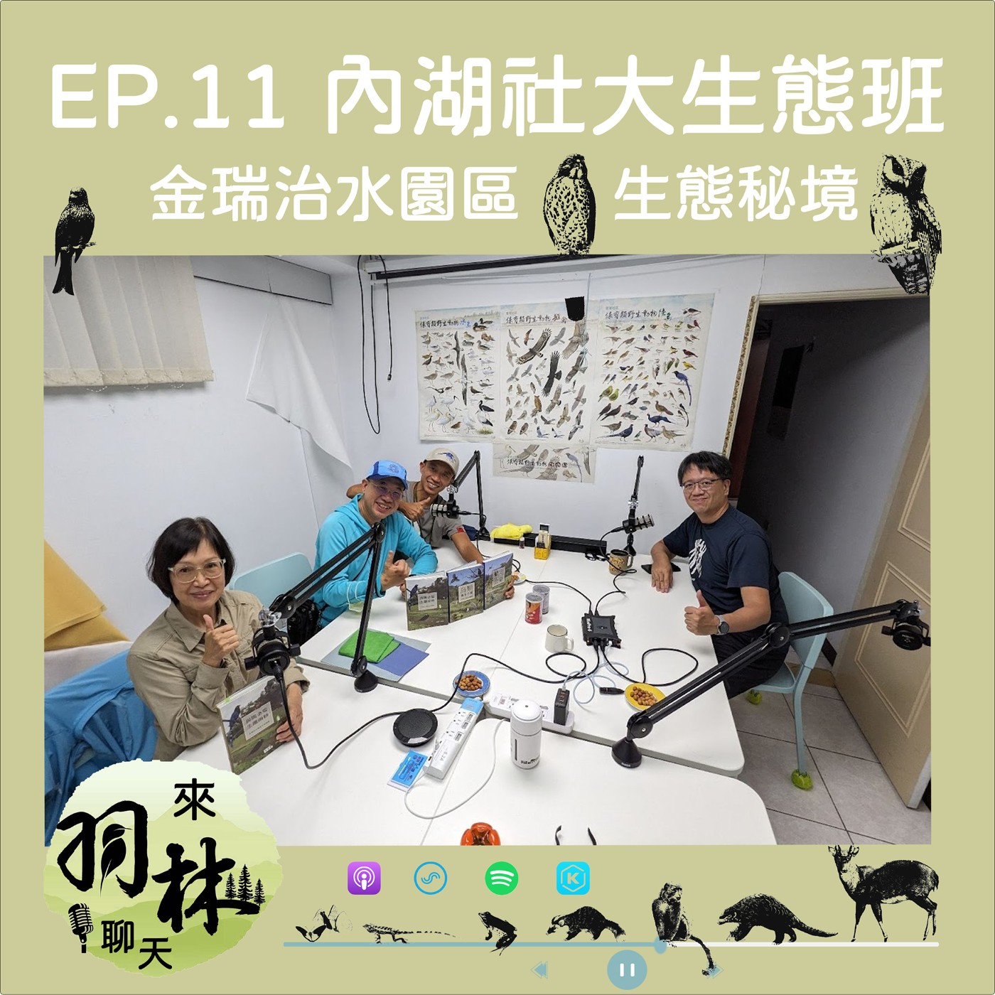 來羽林聊天 EP.11 隱藏在內湖的生態秘境/生態素人的野外功夫修練心法/金瑞治水園區 ft. 內湖社大生態班 新志、蓉璧、建宏 episode artwork