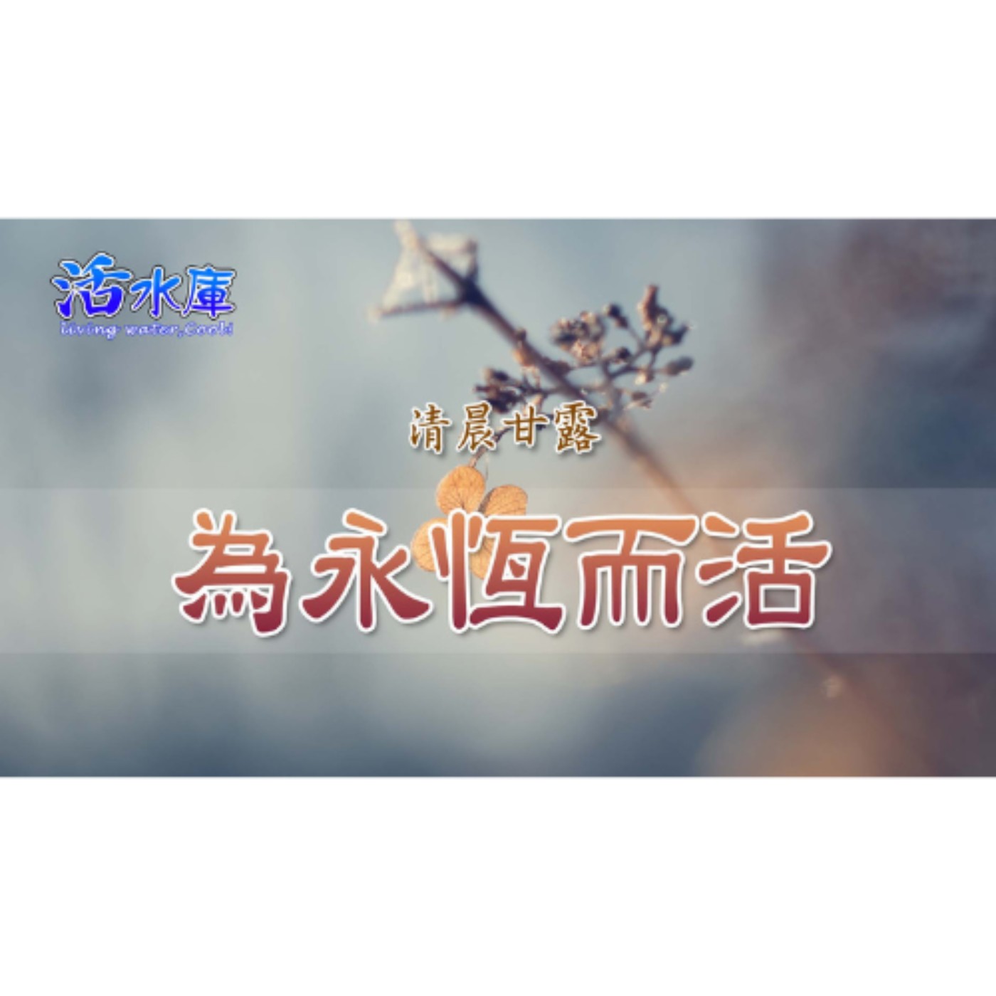 為永恆而活｜你的時間，花在哪裡？