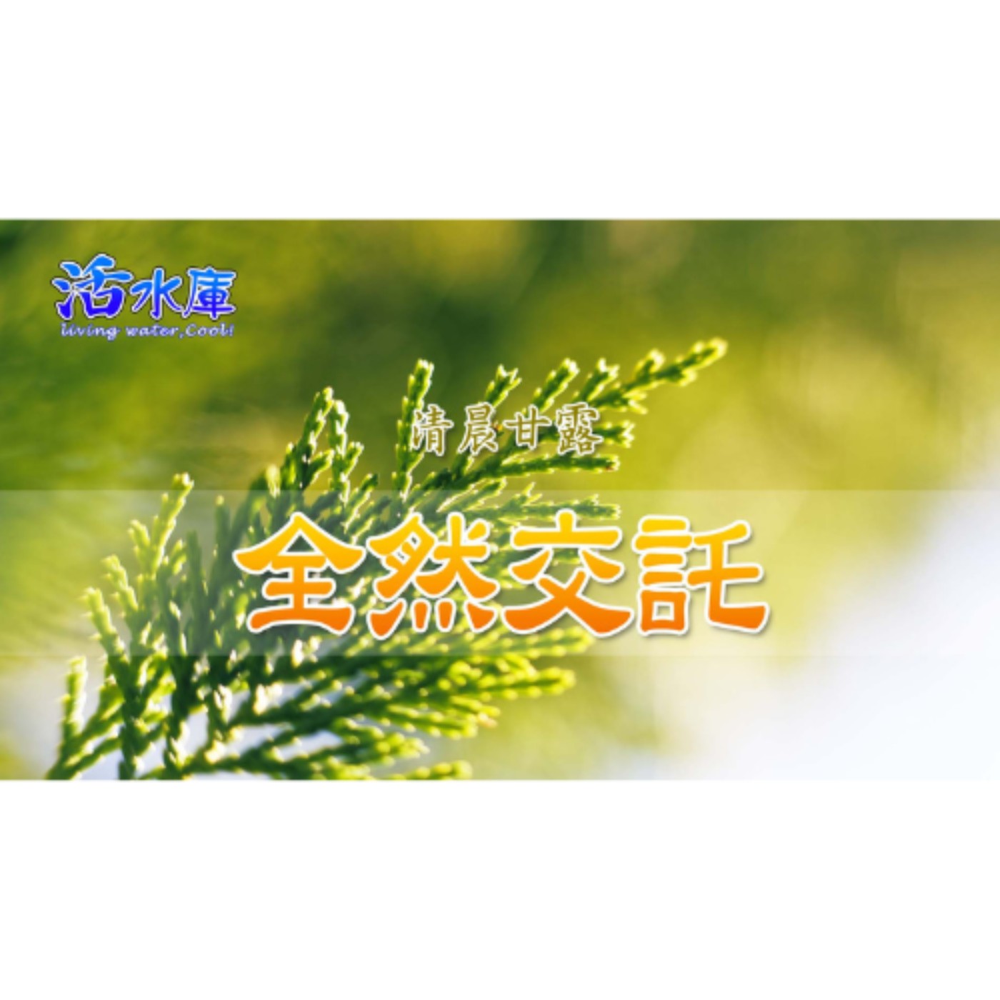 全然交託｜放下憂慮，領受從神而來的平安