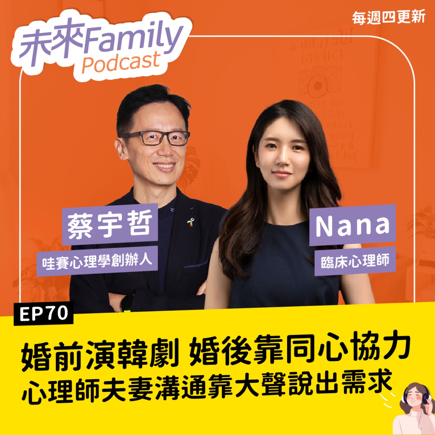 EP070 ft.蔡宇哲、Nana 婚姻就像《瑪莉歐派對》，兩人合作不翻船，是有策略的