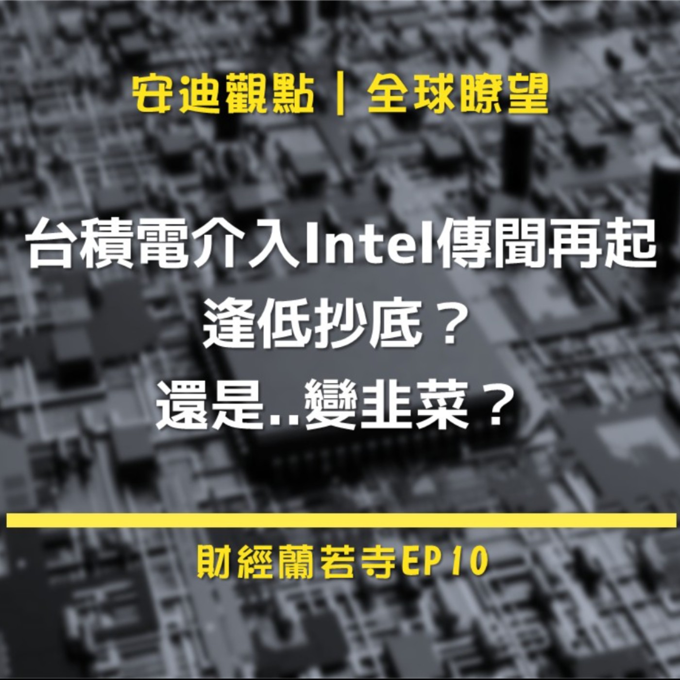EP 010 【 安迪觀點 ∣ 全球瞭望 】台積電介入Intel傳聞再起：股價暴跌，散戶該抄底？還是...變韭菜？ episode artwork