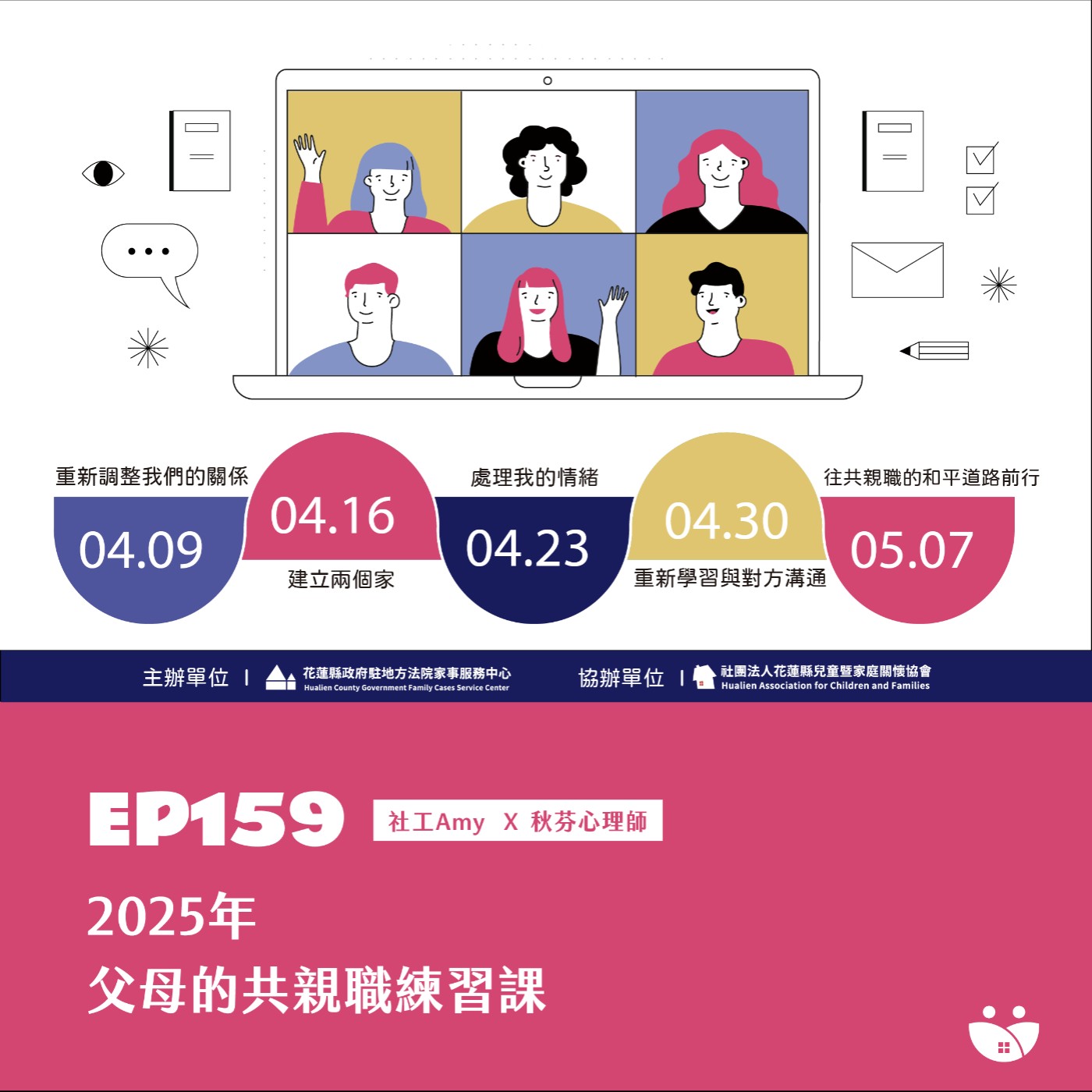 EP159 2025年父母的共親職練習課 社工Amy X 秋芬心理師