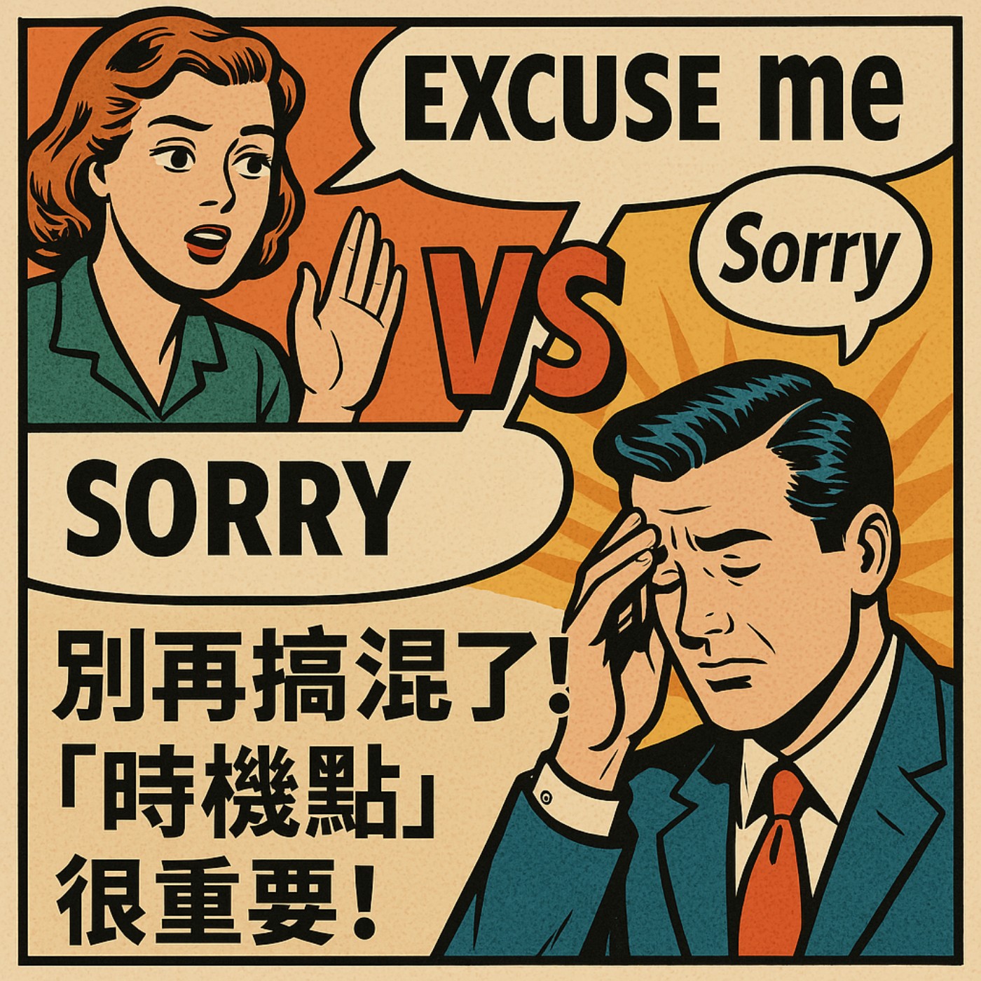 cover of episode 中英逐字稿【Excuse me VS Sorry】別再搞混了！「時機點」很重要！