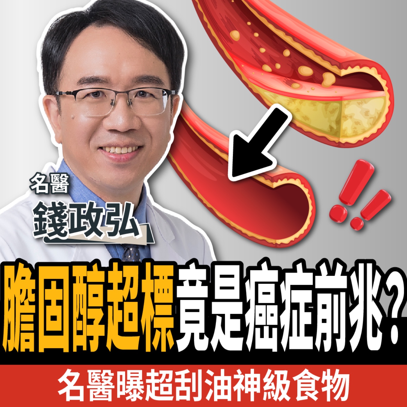 【下班經濟學＿健康】膽固醇超標竟是癌症前兆？名醫曝不吃藥1類超刮油食物：狂降壞膽固醇！ft. 錢政弘醫師