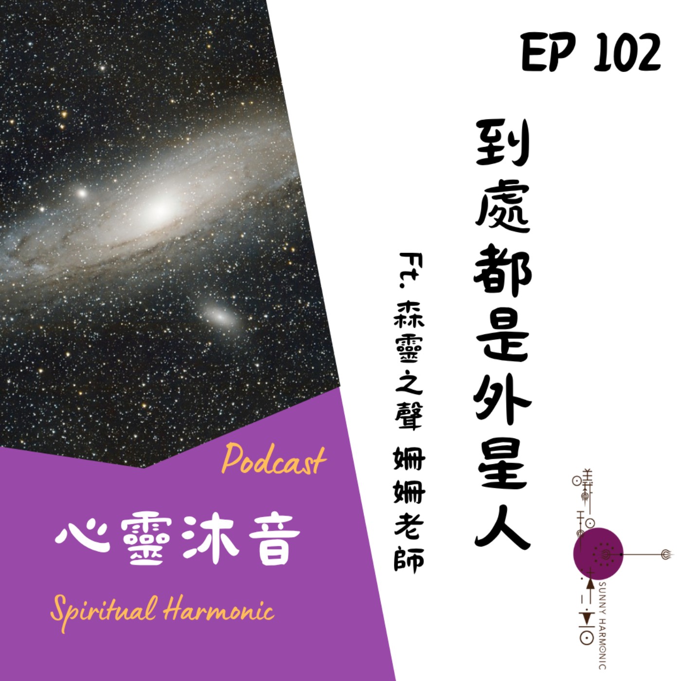 🎇 Podcast心靈沐音EP102🔆【到處都是外星人】Ft. 🌺森靈之聲 音療師 姍姍 episode artwork