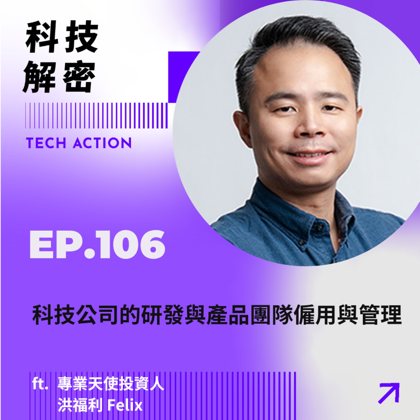 EP106：「 科技公司的研發與產品團隊僱用與管理 」- 專訪專業天使投資人 洪福利 Felix