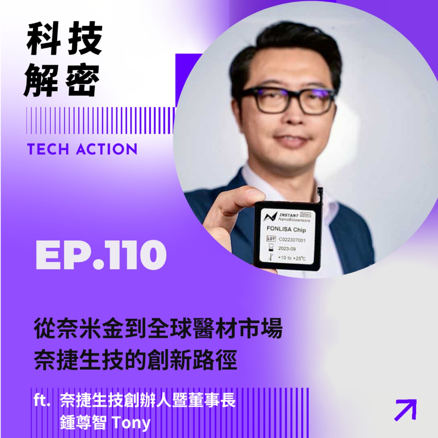 EP110：「從奈米金到全球醫材市場 ——奈捷生技的創新路徑 」- 專訪奈捷生技創辦人暨董事長 鍾尊智 Tony