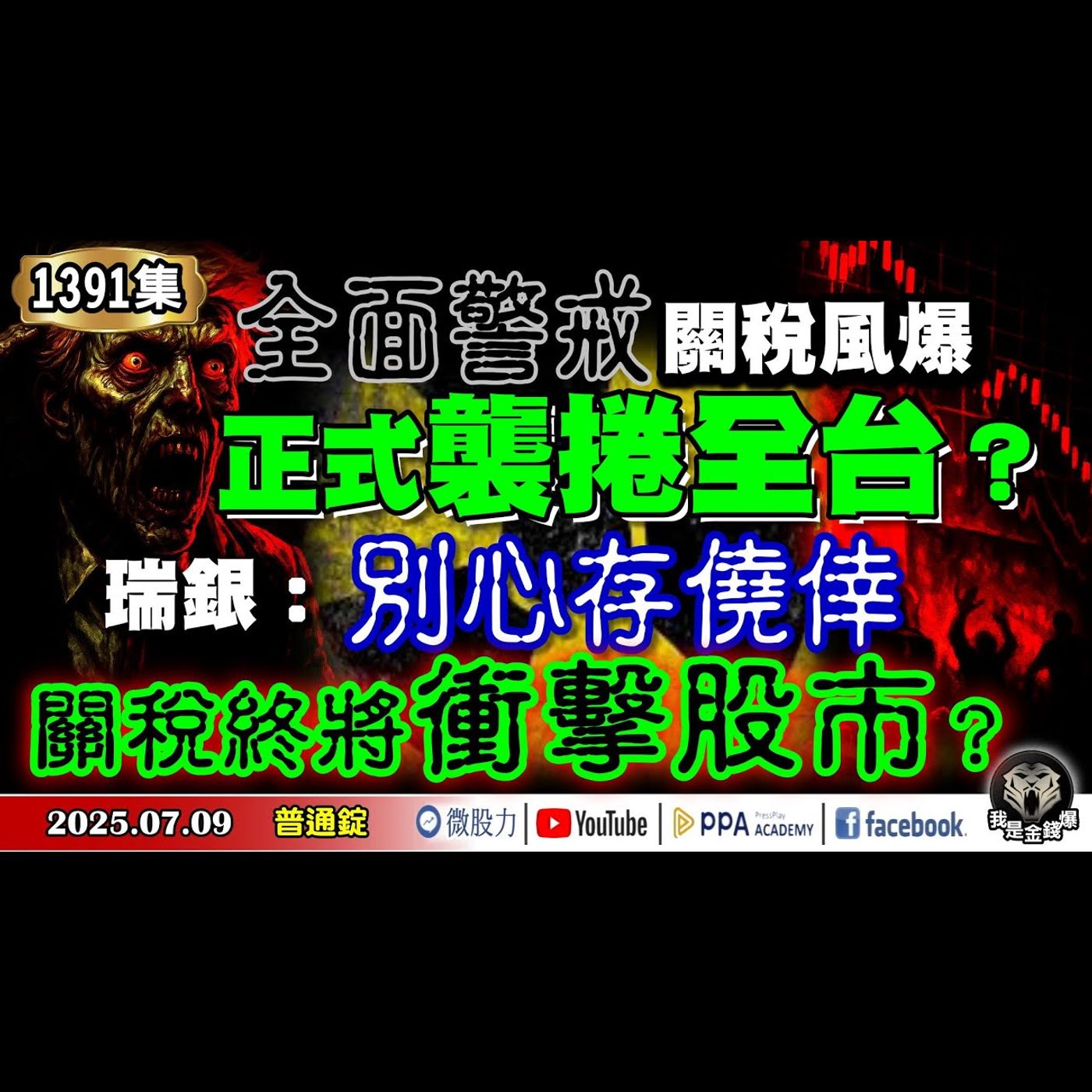 全面警戒！關稅風爆正式襲捲全台？別心存僥倖！瑞銀：關稅終將衝擊股市？《我是金錢爆》普通錠 2025.0709 #曾煥文 #廖祿民 #翁偉捷(關稅|台幣|伺服器|PCB|出口|銅|低軌衛星|美股) episode artwork