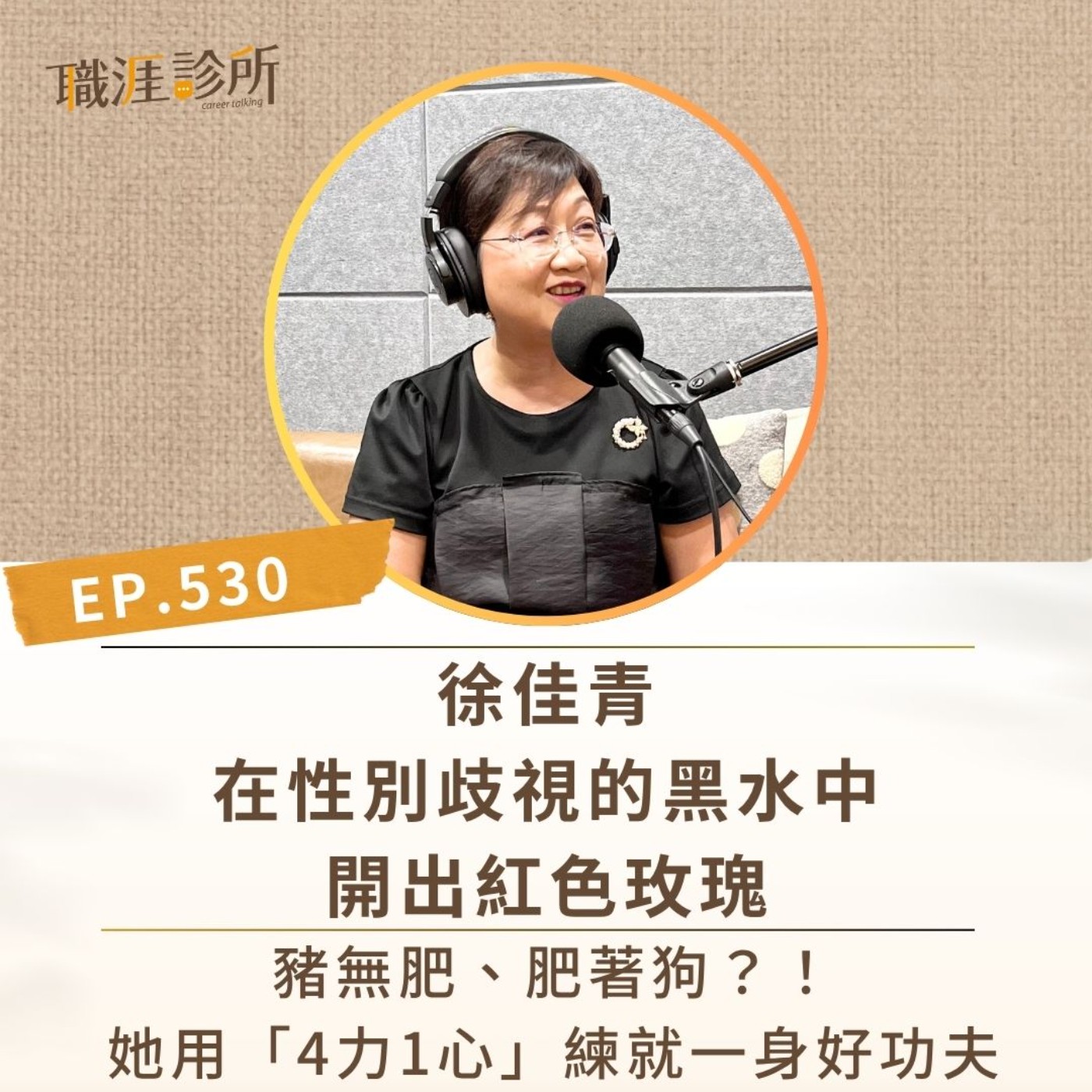 EP530 徐佳青在性別歧視的黑水中開出紅色玫瑰。豬無肥、肥著狗？！她用「4力1心」練就一身好功夫 episode artwork